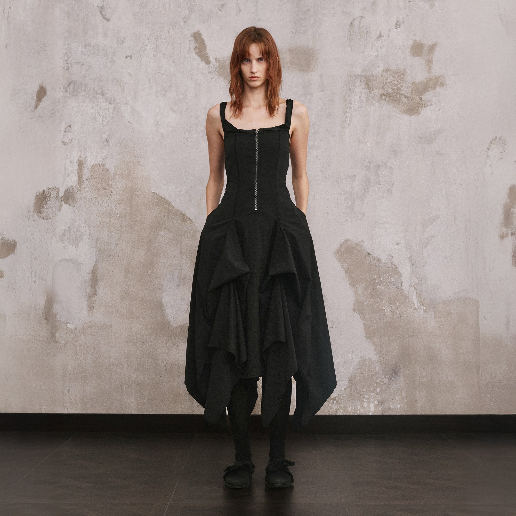 ILNya Nieternite Nifutur Twisted Strap Layered Corset Maxi Dress