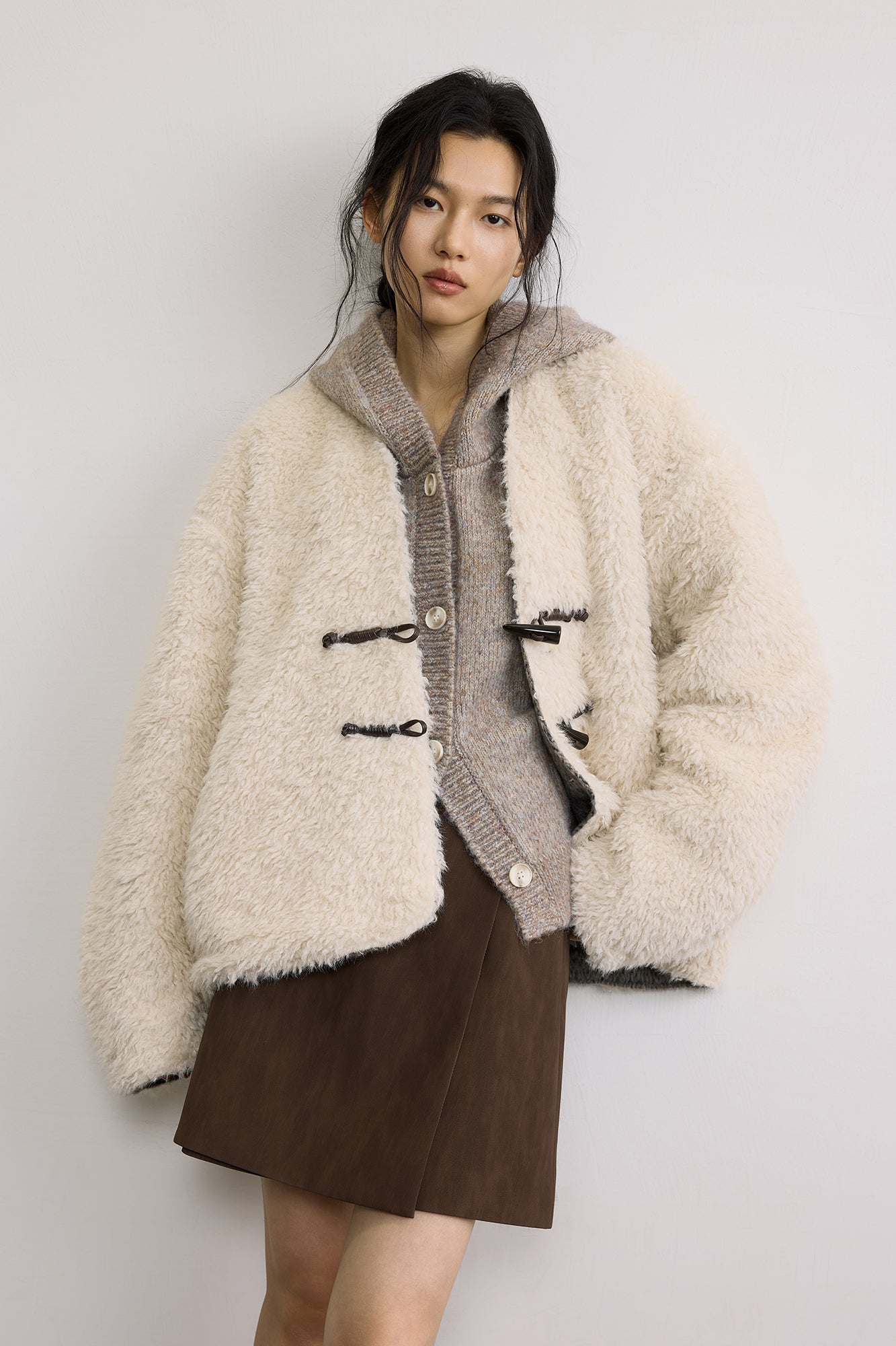 SAME FLOW Reversible Wool-Blend Fleece Jacket