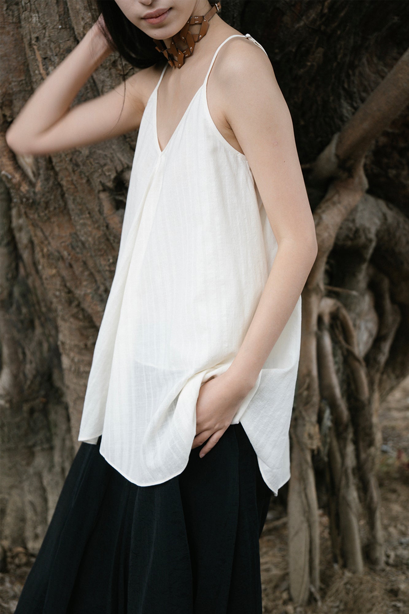 CAIRA Draped Panel Cami Top