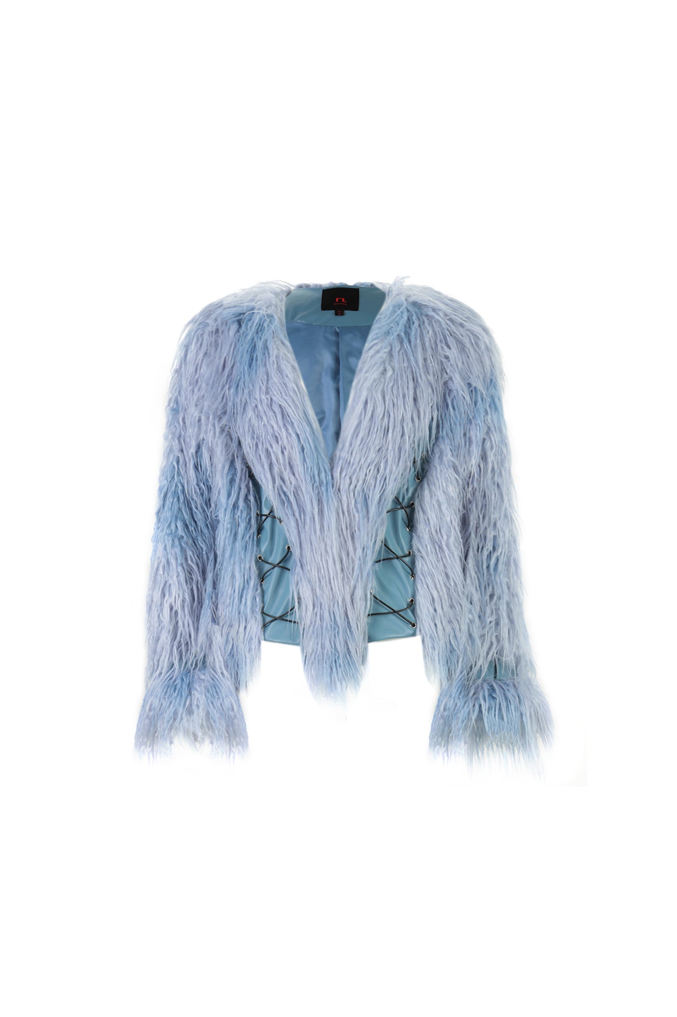 NEVER OFFEND L ANGEL Shaggy Faux-Fur Panel Jacket
