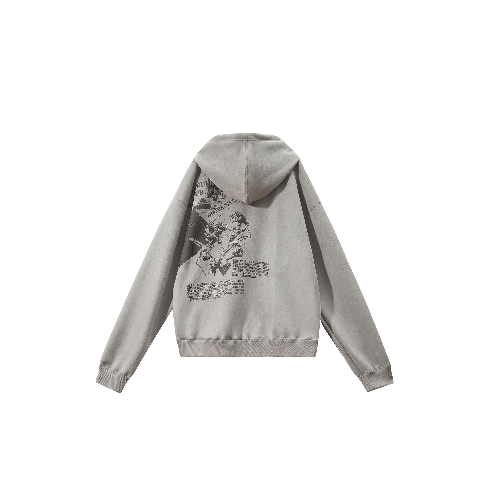 ERROR CODE ROBOT Graphic Suede Zip-Up Hoodie