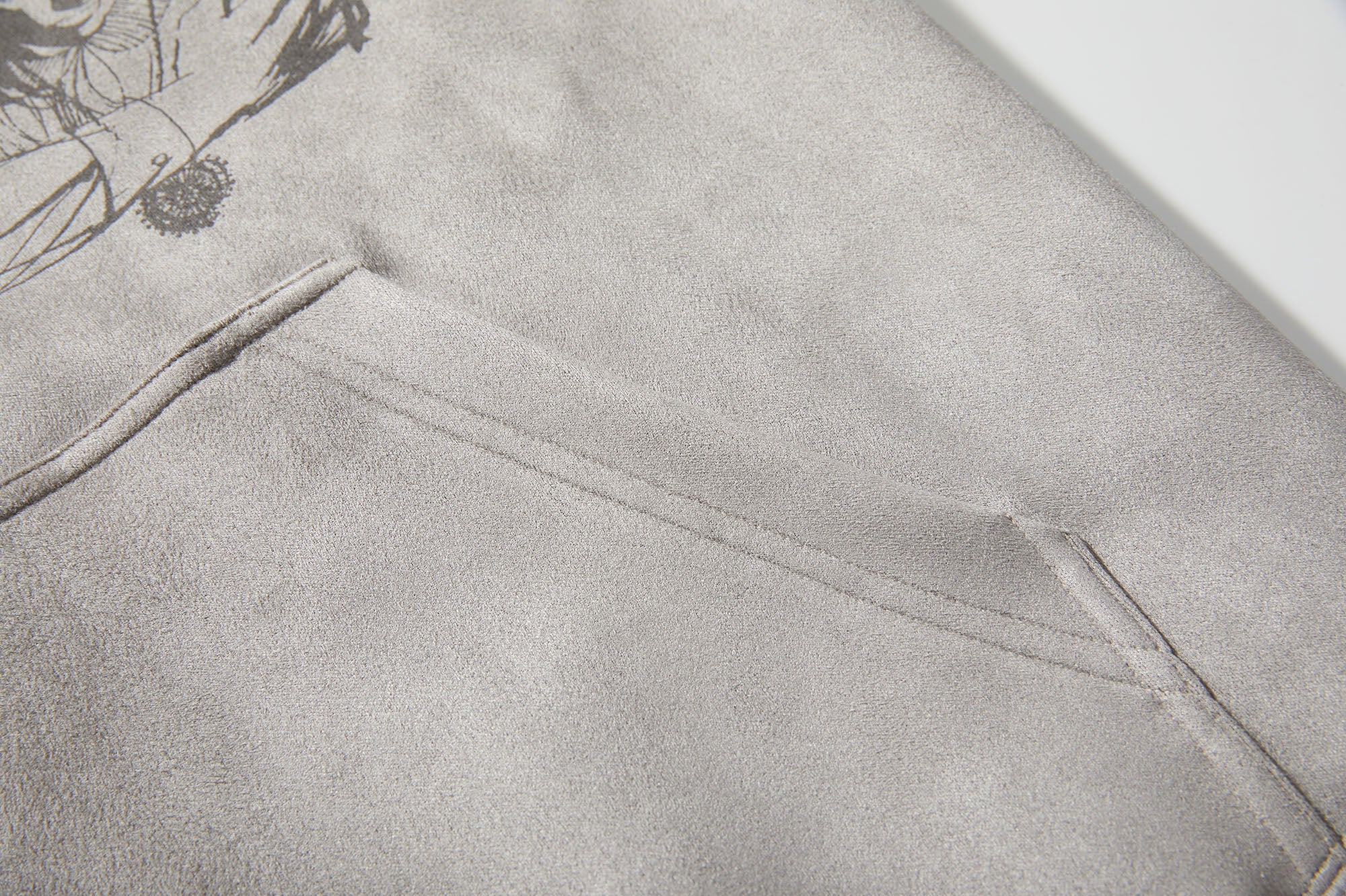 ERROR CODE ROBOT Graphic Suede Zip-Up Hoodie