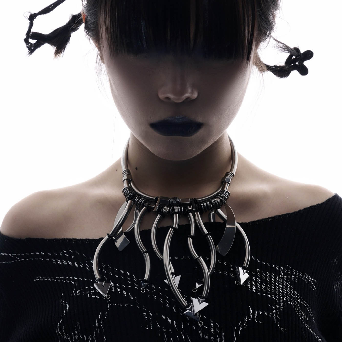 ILLUSORY Mechanical Multi-Arrow Necklace, premium urban and streetwear designers apparel on PROJECTISR.com, ILLUSORY