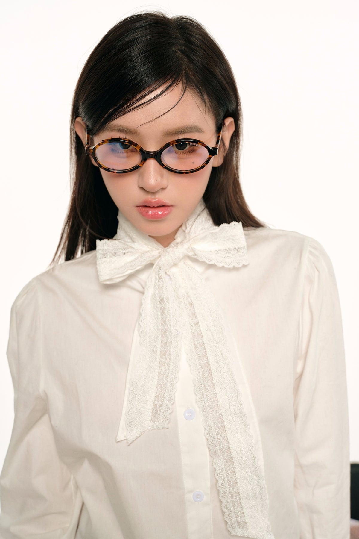 F1OS Bow-Tie Ribbon Collar Shirt