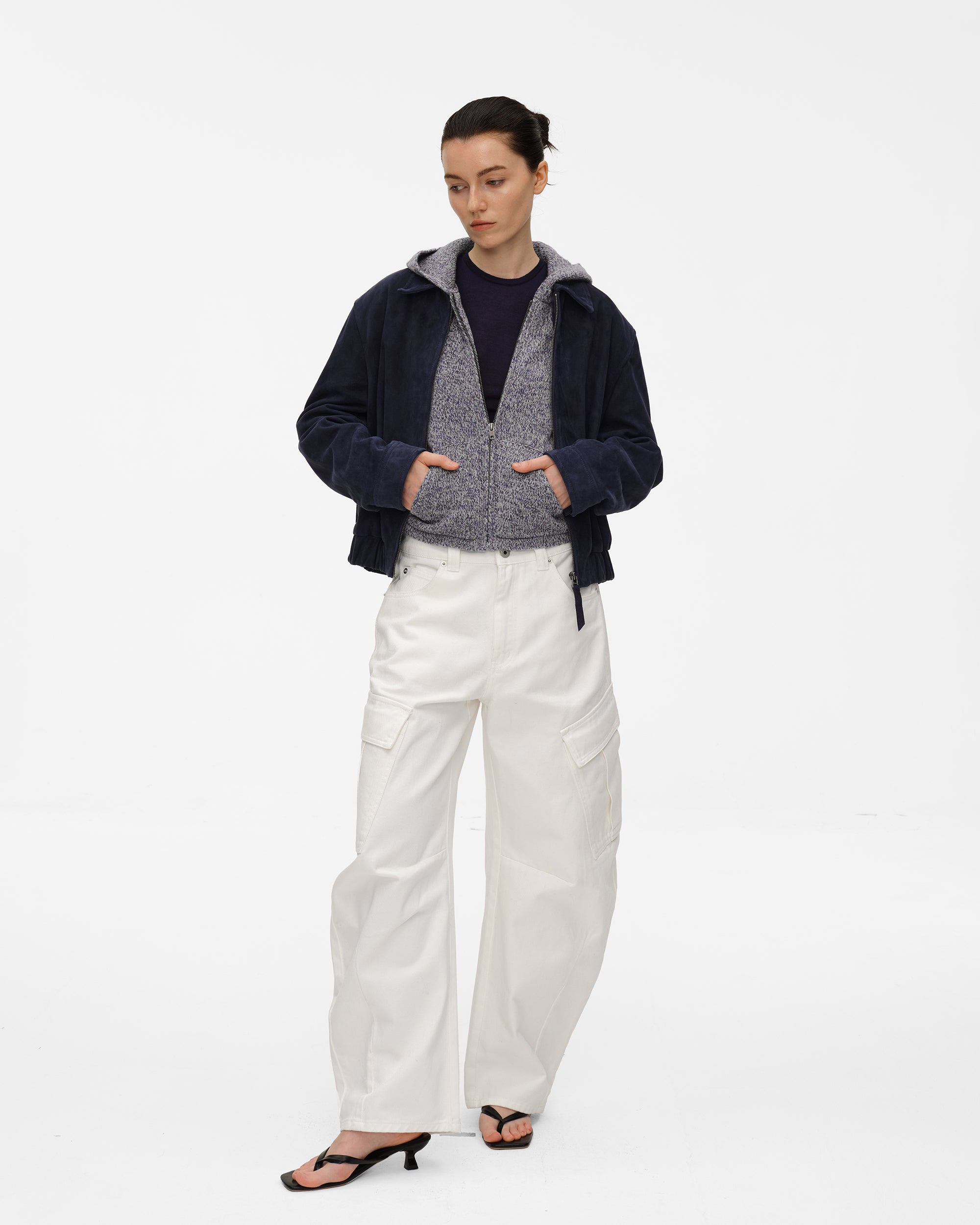 COMMAND N Retro Washed Curved-Leg Cargo Pants