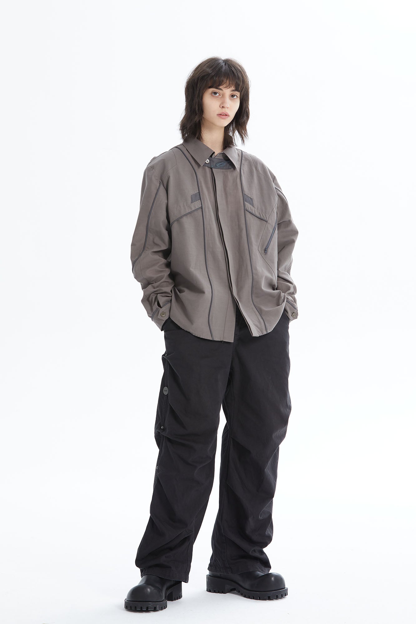 ERROR CODE ROBOT Modular Panel Button-Up Utility Shirt