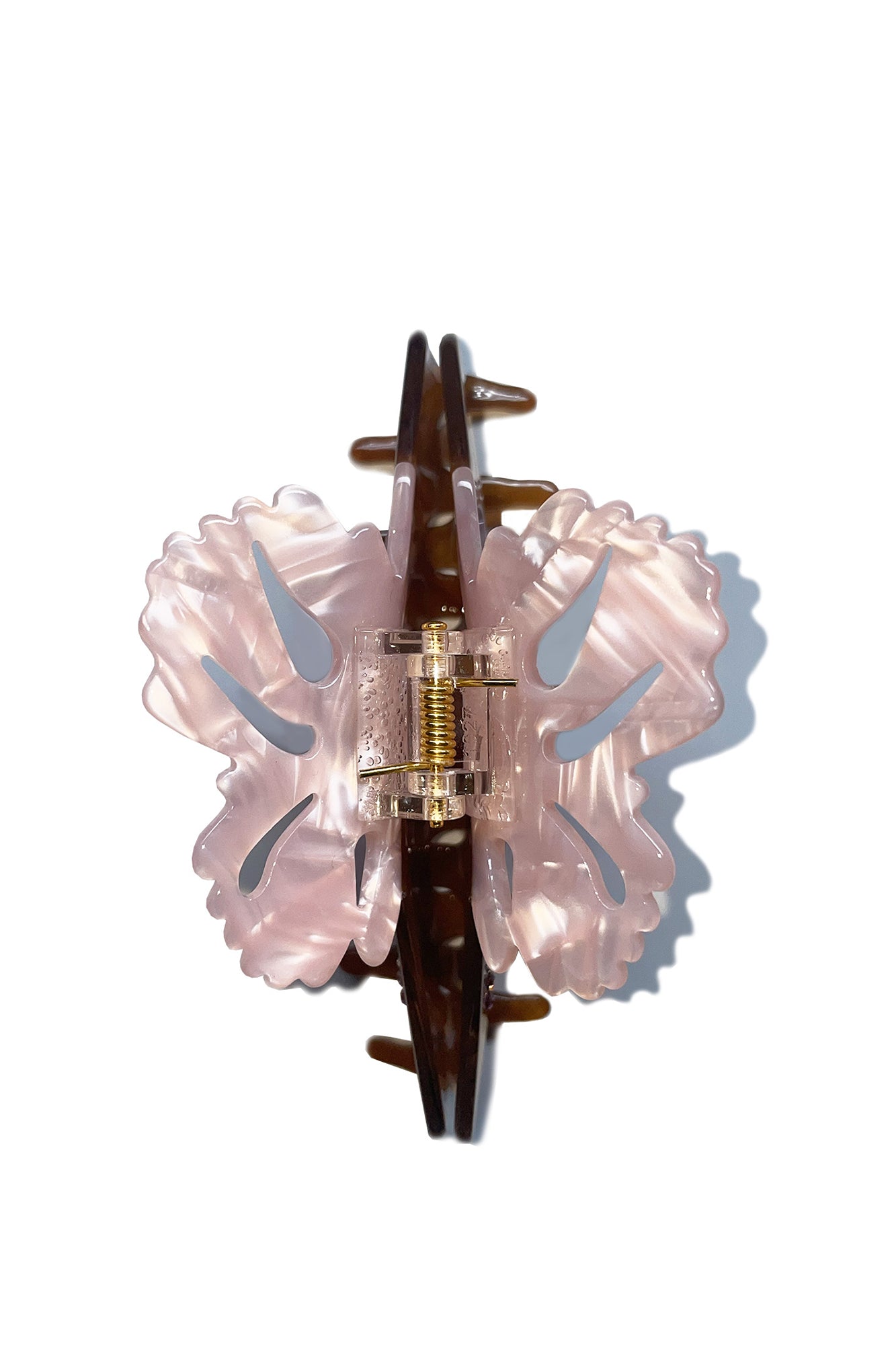 SCARLET SAGE Crystal-Embellished Hibiscus Acetate Claw Clip