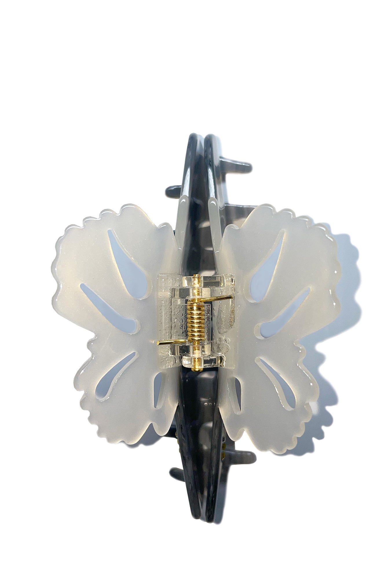 SCARLET SAGE Crystal-Embellished Hibiscus Acetate Claw Clip