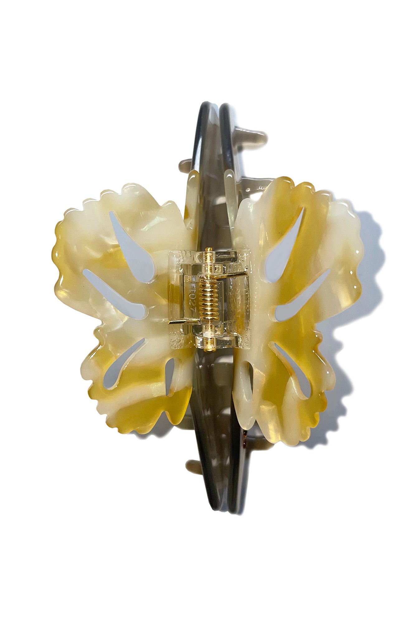 SCARLET SAGE Crystal-Embellished Hibiscus Acetate Claw Clip