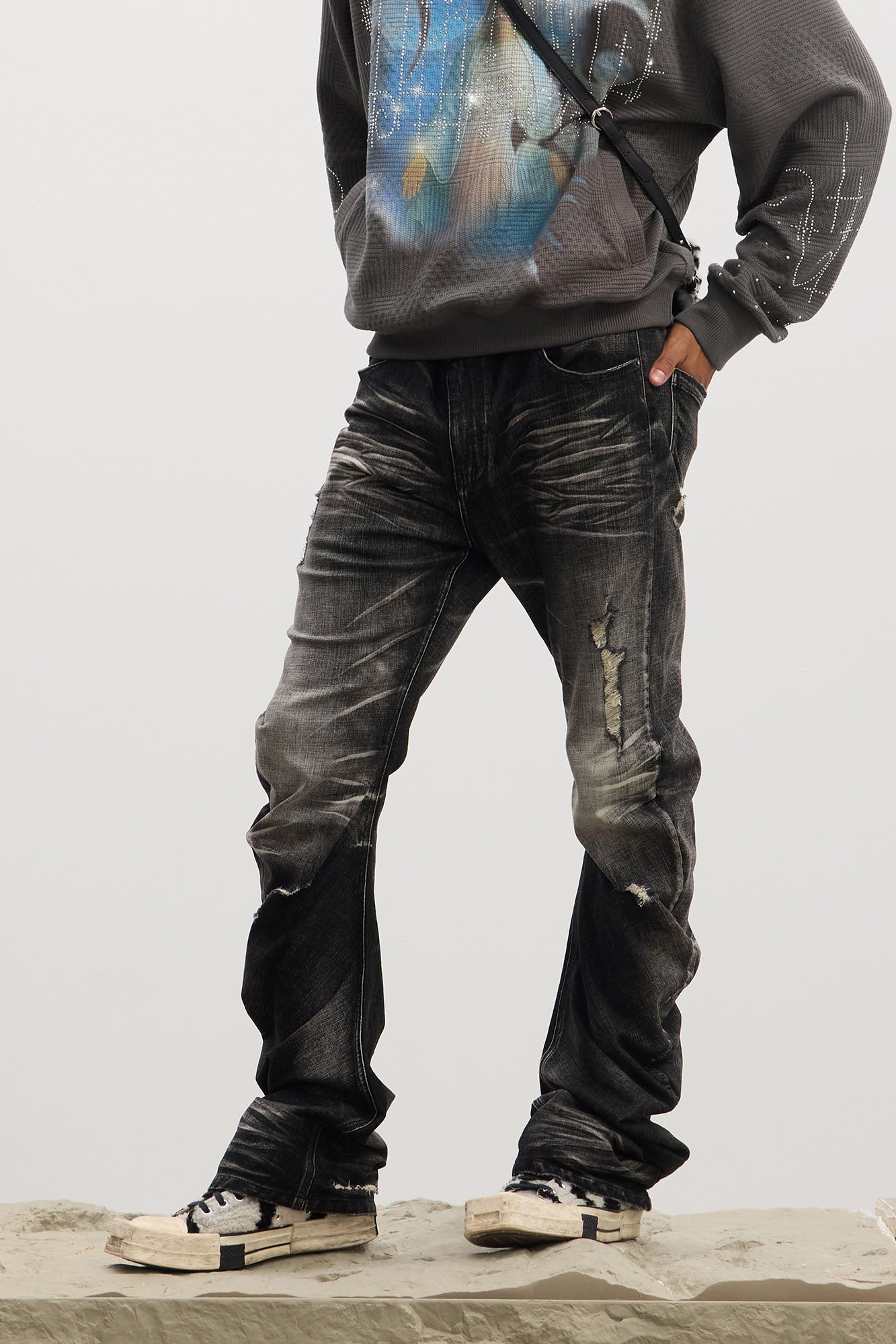 DND4DES Dirty Fit Whiskered Stack Jeans