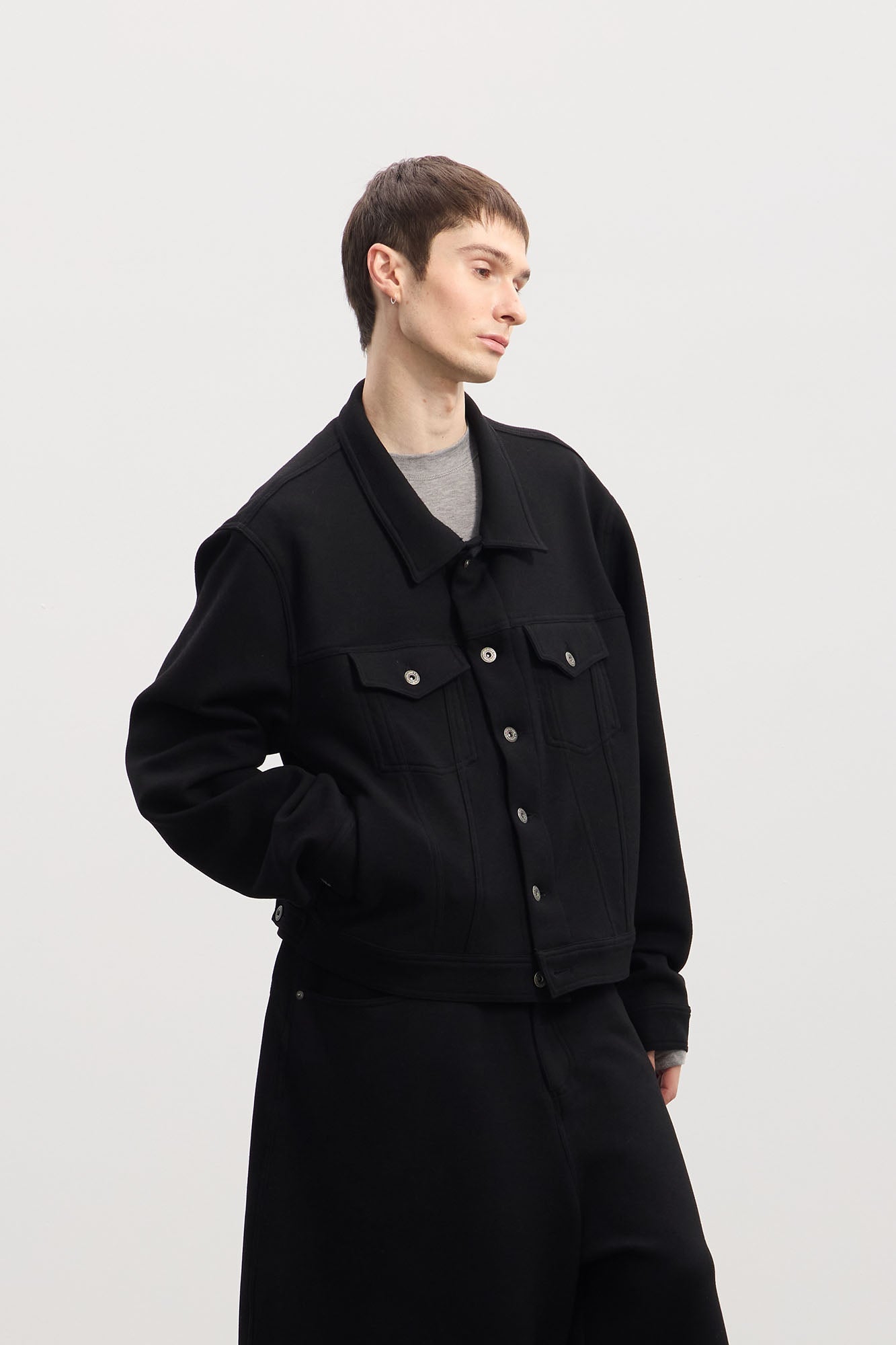 DND4DES Wool-Blend Button-Up Utility Jacket