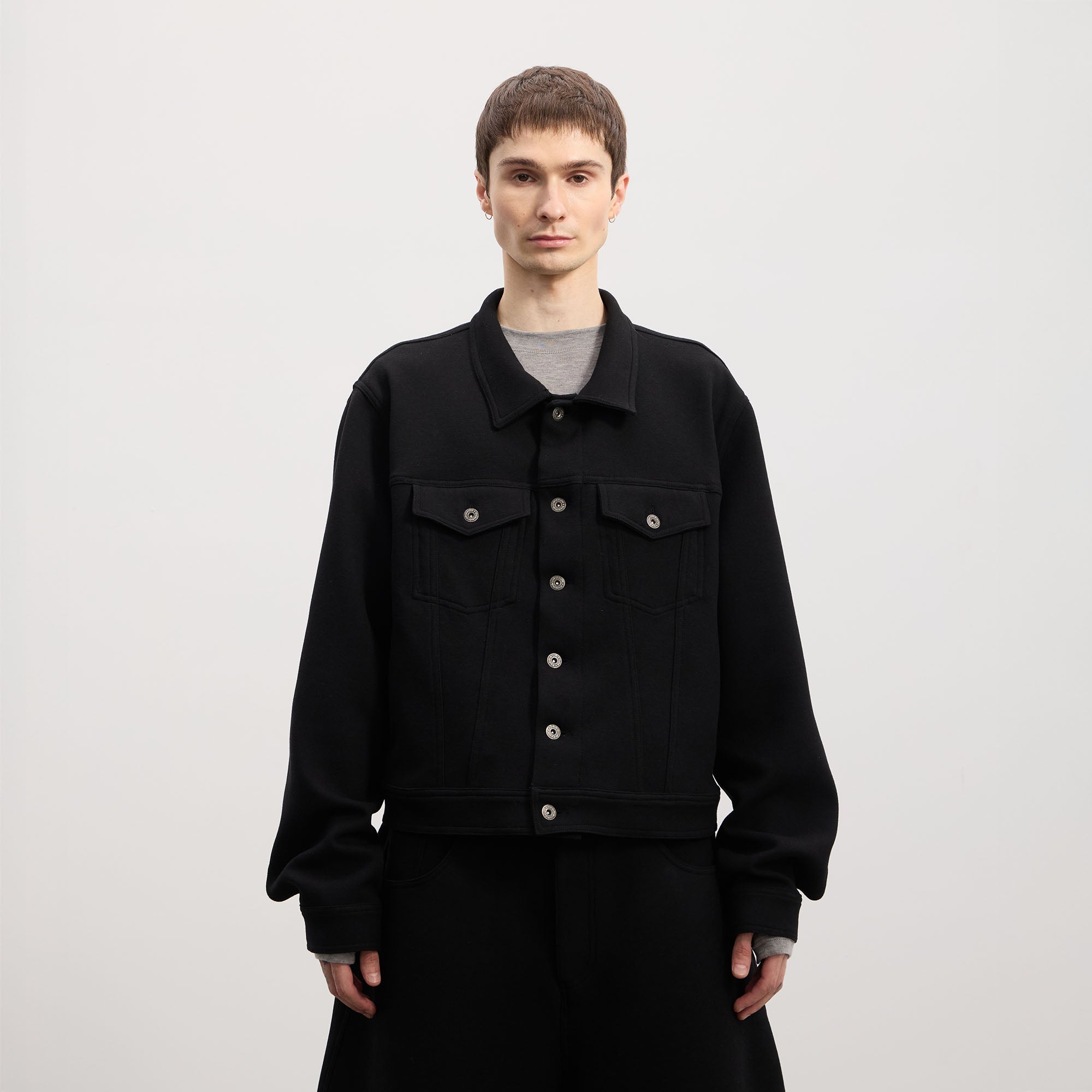 DND4DES Wool-Blend Button-Up Utility Jacket