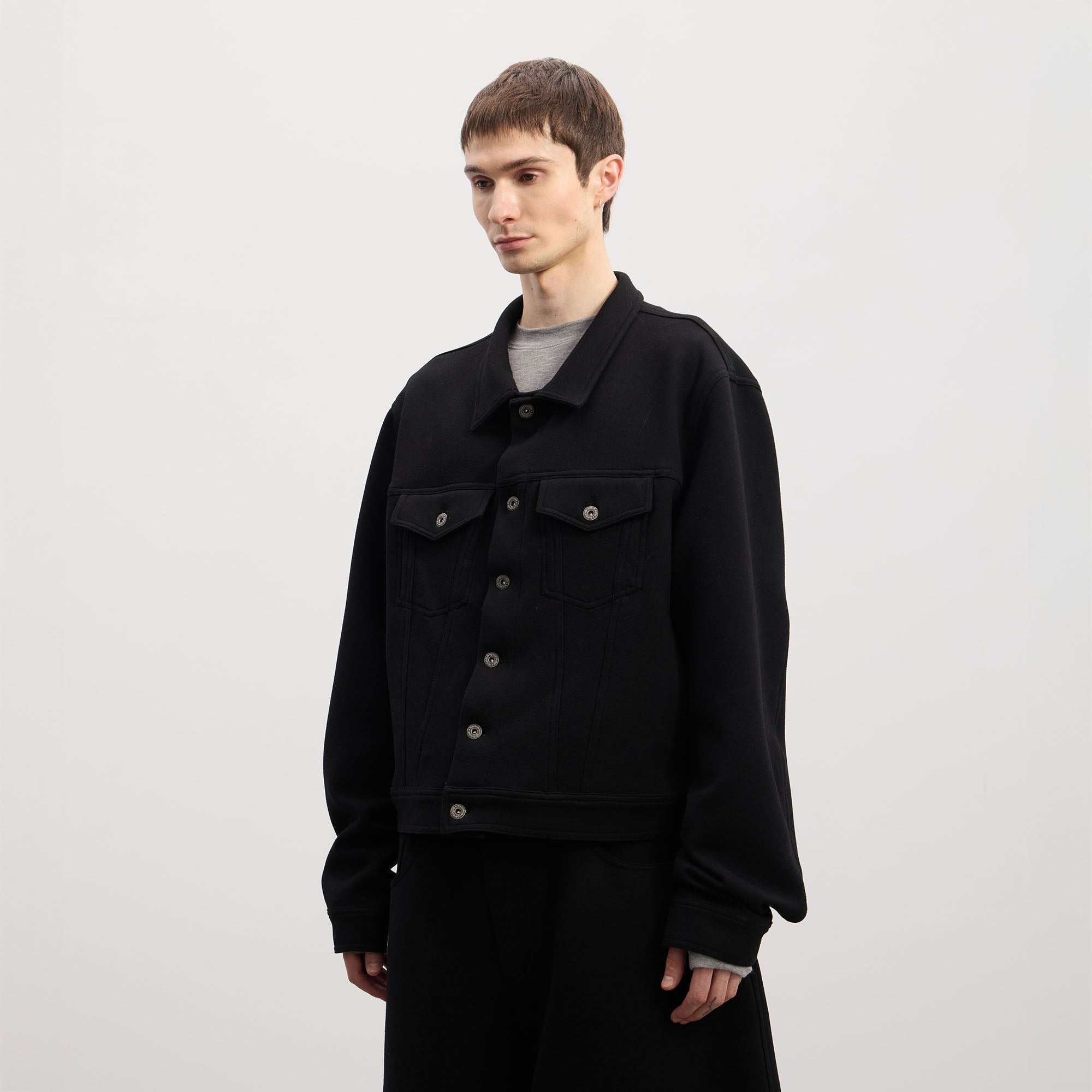 DND4DES Wool-Blend Button-Up Utility Jacket