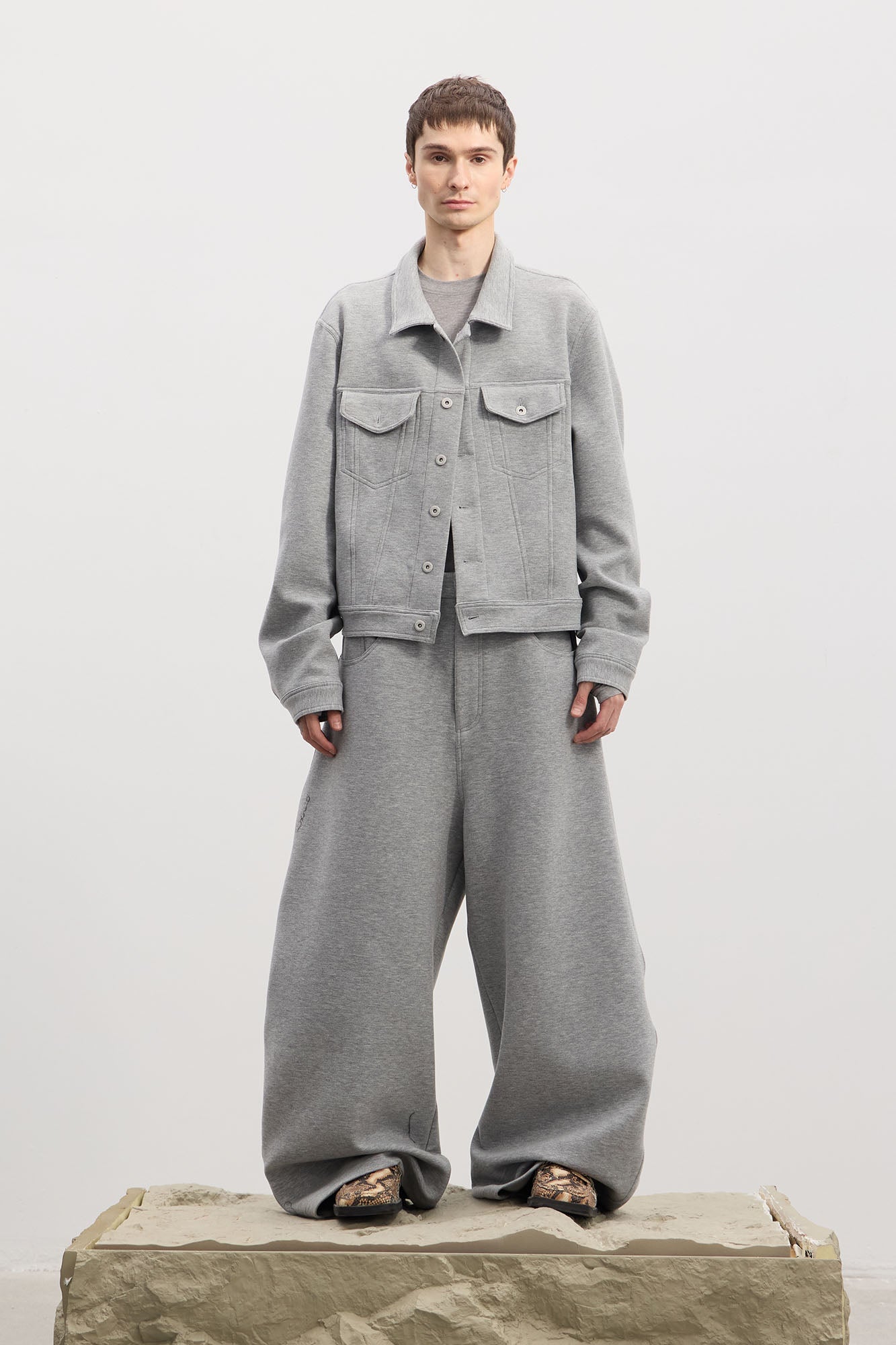DND4DES Wool-Blend Button-Up Utility Jacket