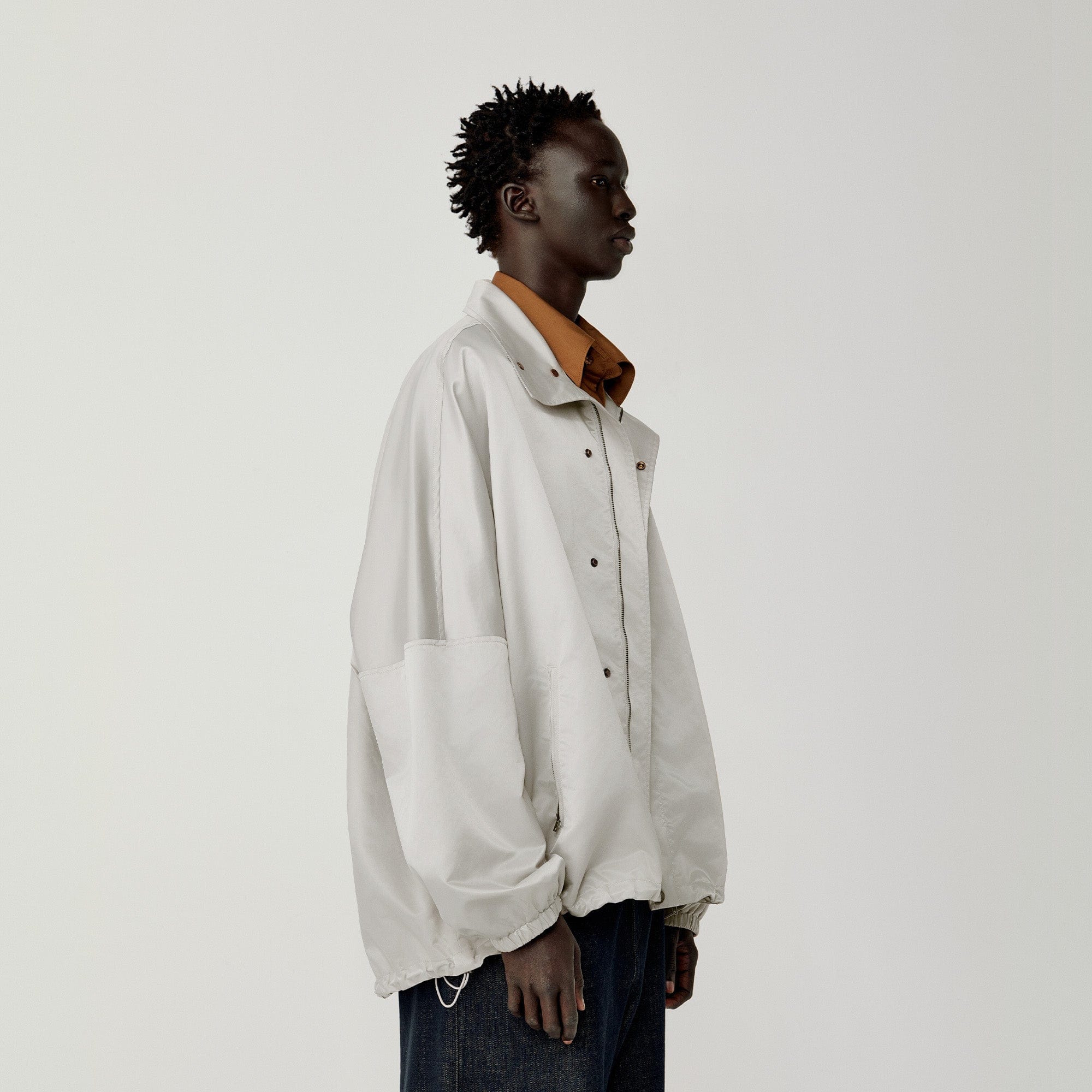 OPICLOTH Satin Batwing Drawstring Oversized Jacket, premium urban and streetwear designers apparel on PROJECTISR.com, OPICLOTH
