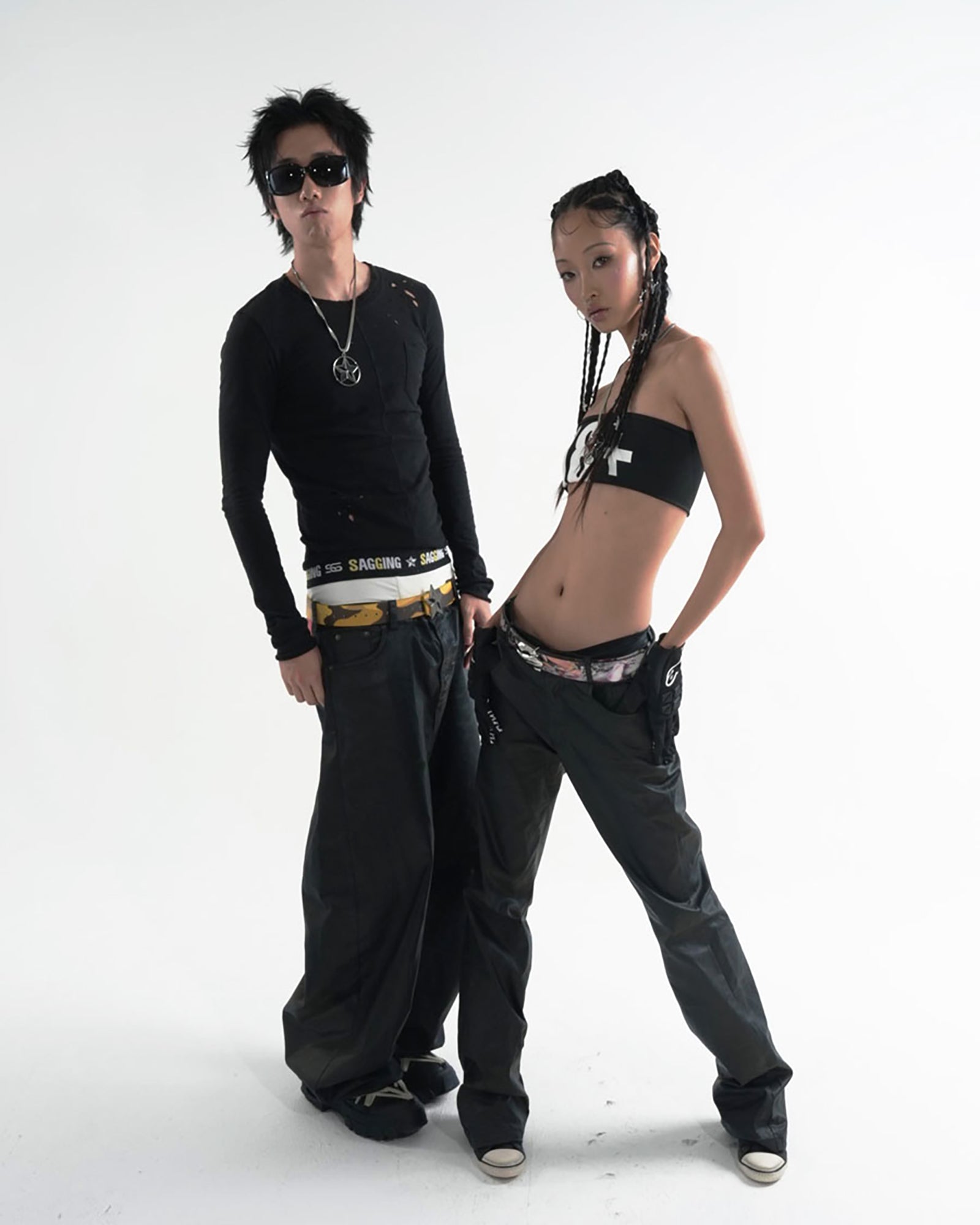 SCHWARZGOLD Star Buckle Camo Leather Belt