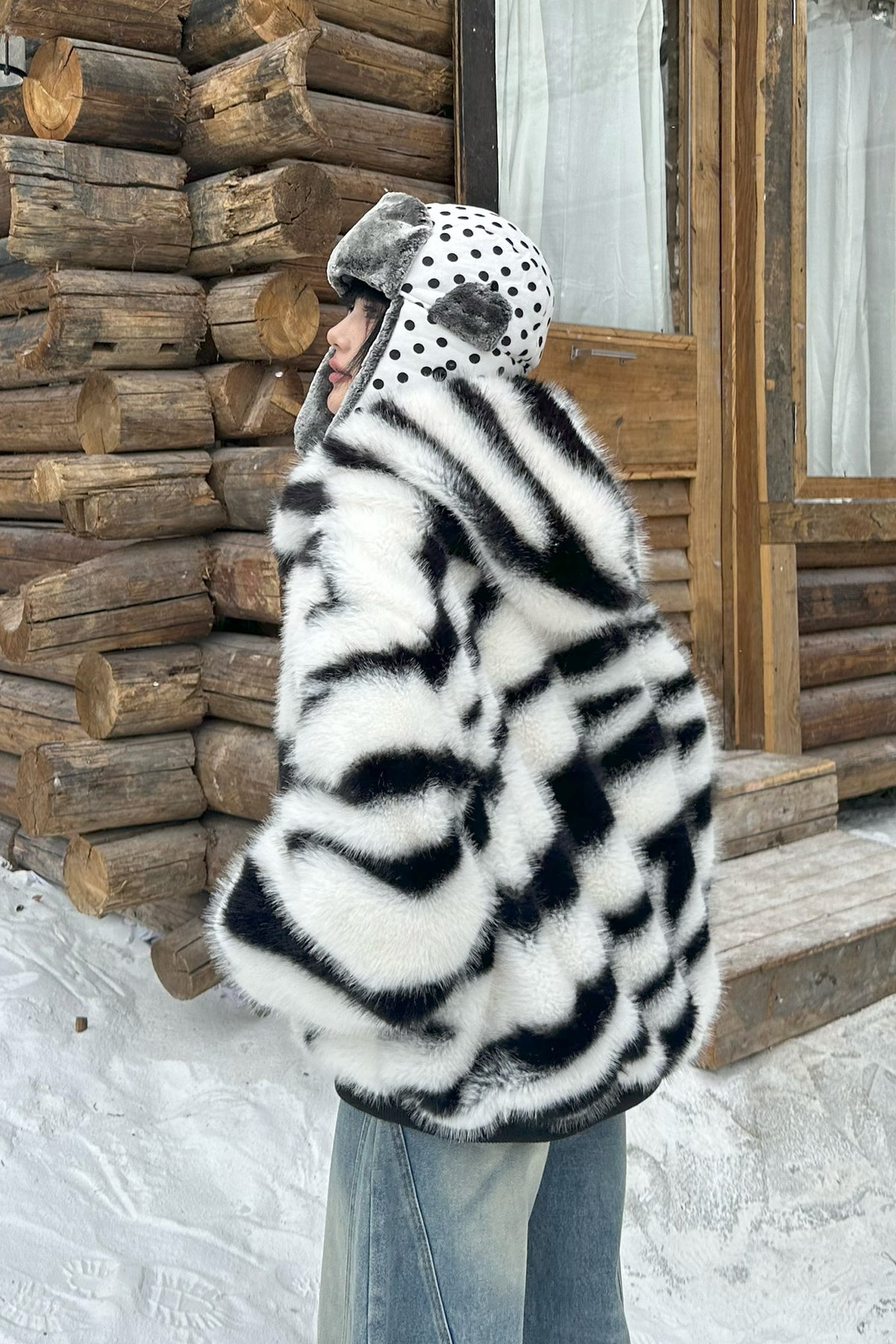 FREE CENTER Reversible Hooded Puffer Jacket