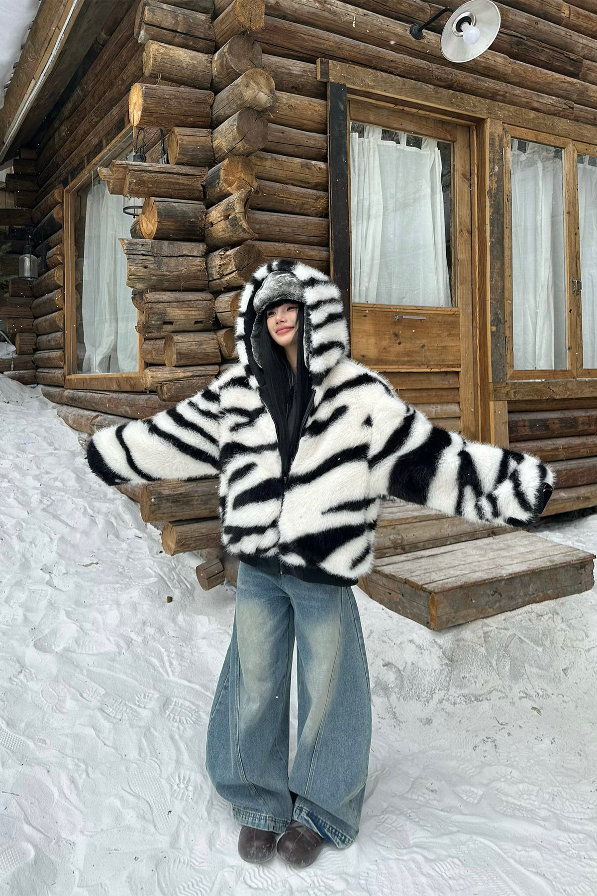 FREE CENTER Reversible Hooded Puffer Jacket
