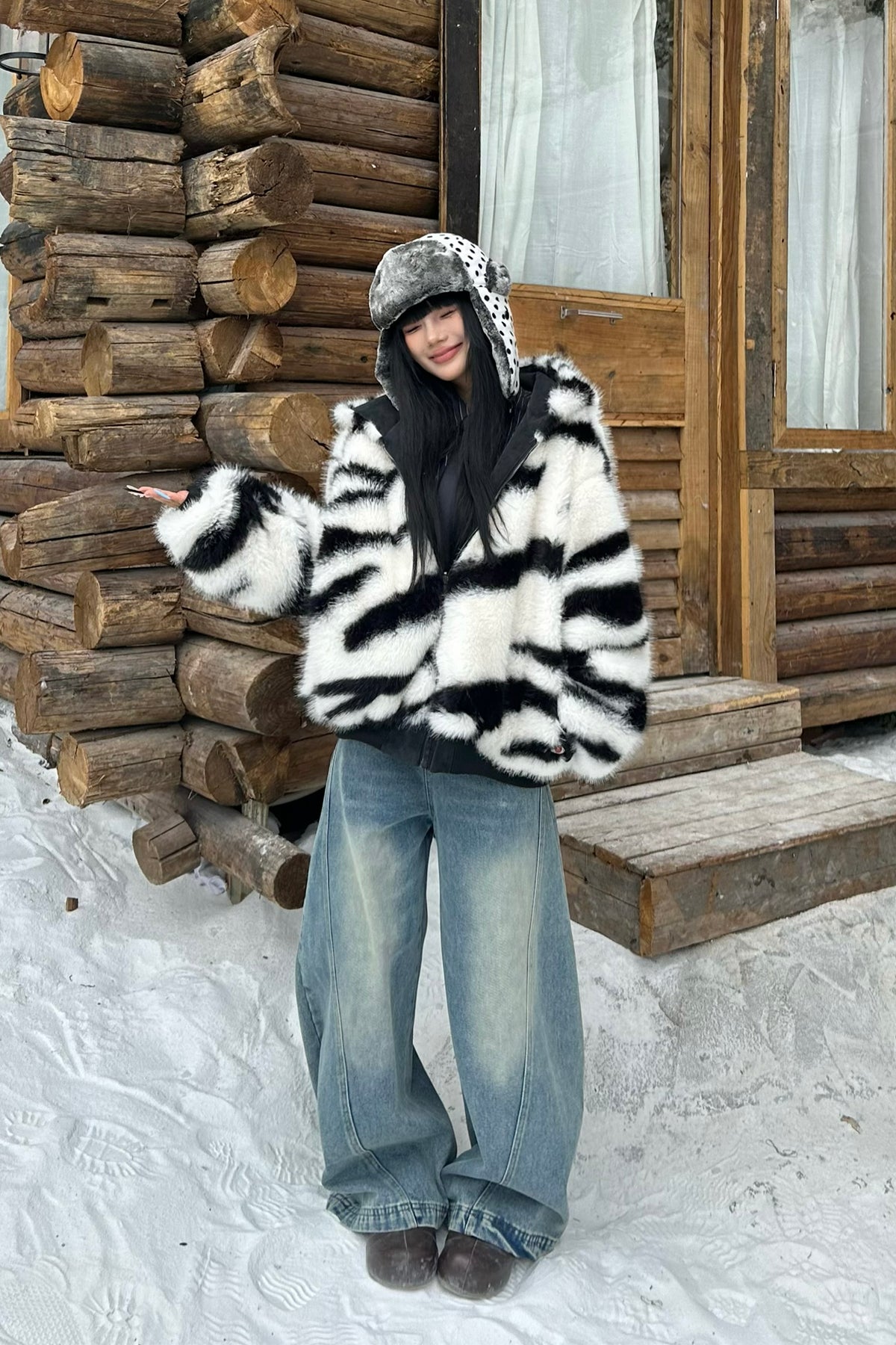 FREE CENTER Reversible Hooded Puffer Jacket