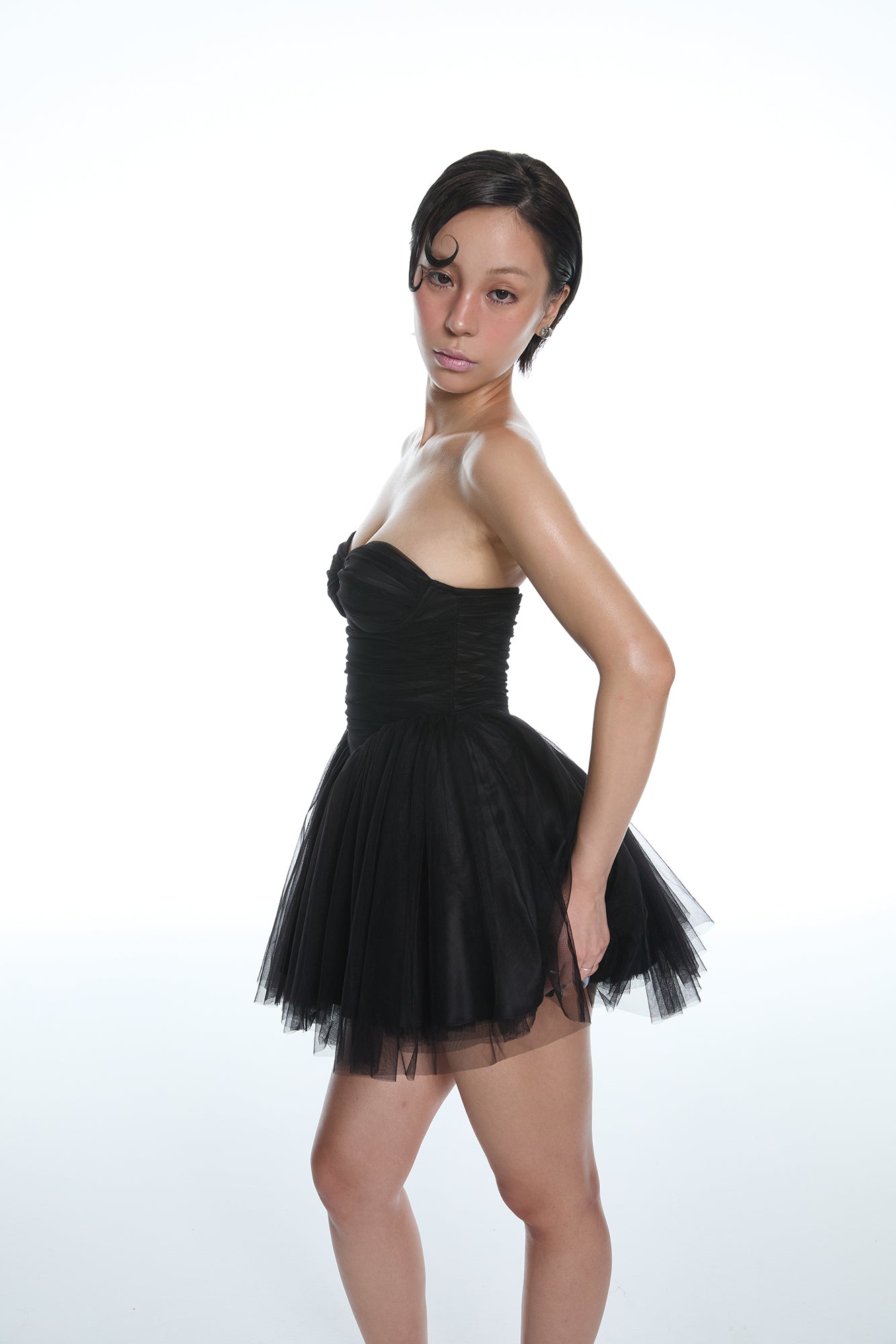 MILLIONLOTUS Sweetheart Corset Tulle Mini Dress