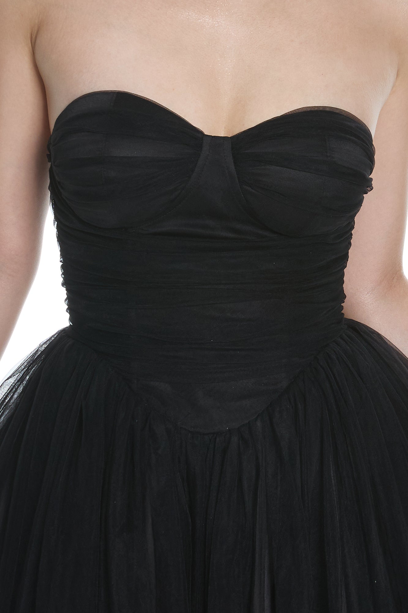 MILLIONLOTUS Sweetheart Corset Tulle Mini Dress