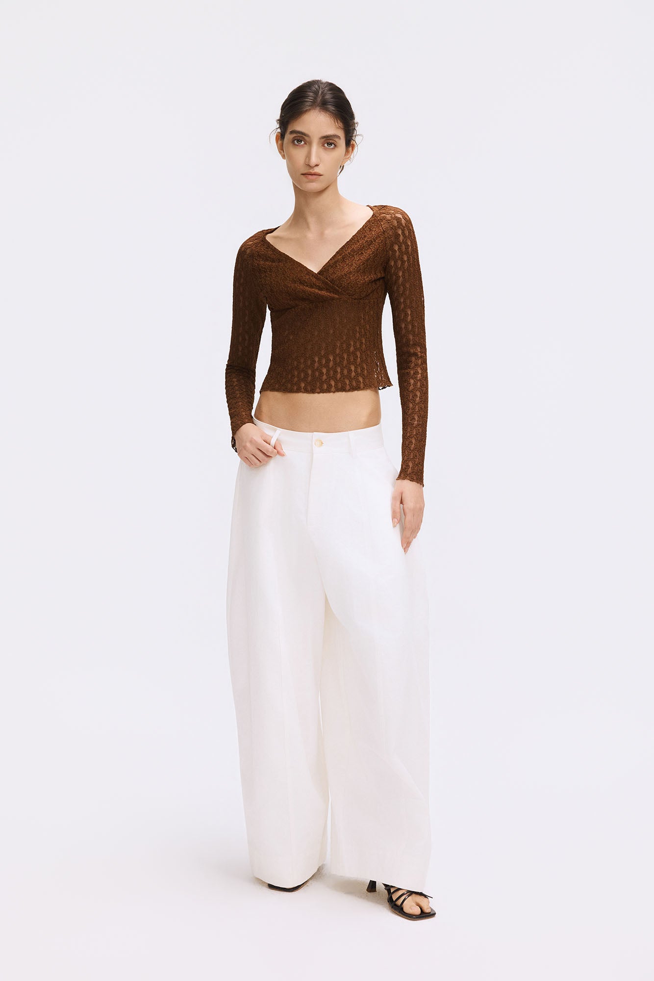 ARTIFICIAL WORLD Essential Oversized Curved-Leg Pants