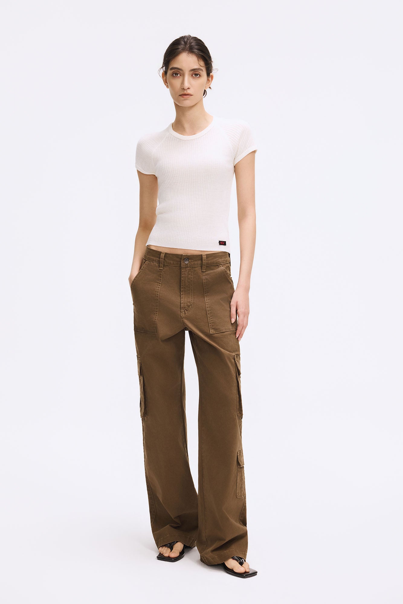 ARTIFICIAL WORLD Washed Straight-Leg Cargo