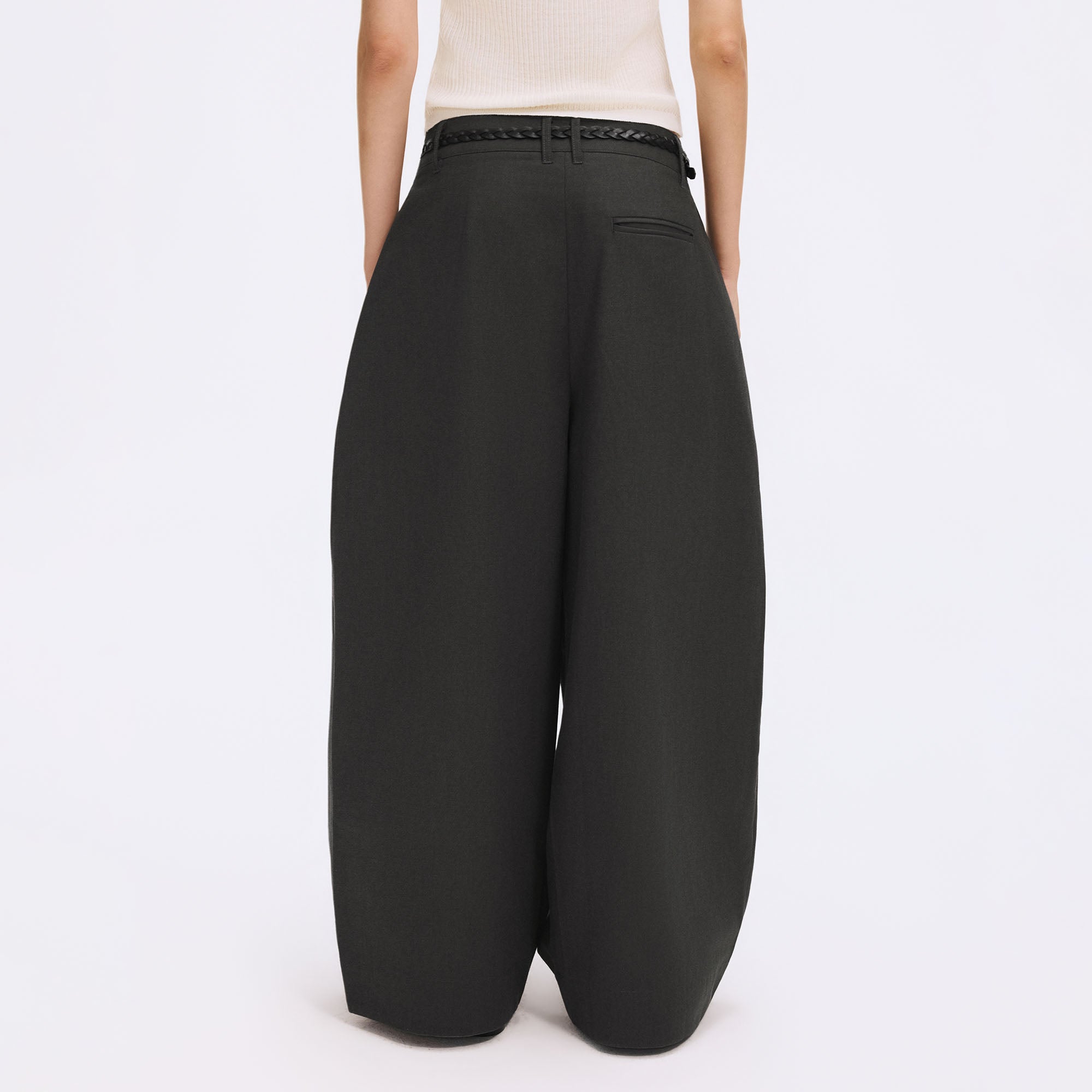 ARTIFICIAL WORLD Essential Oversized Curved-Leg Pants