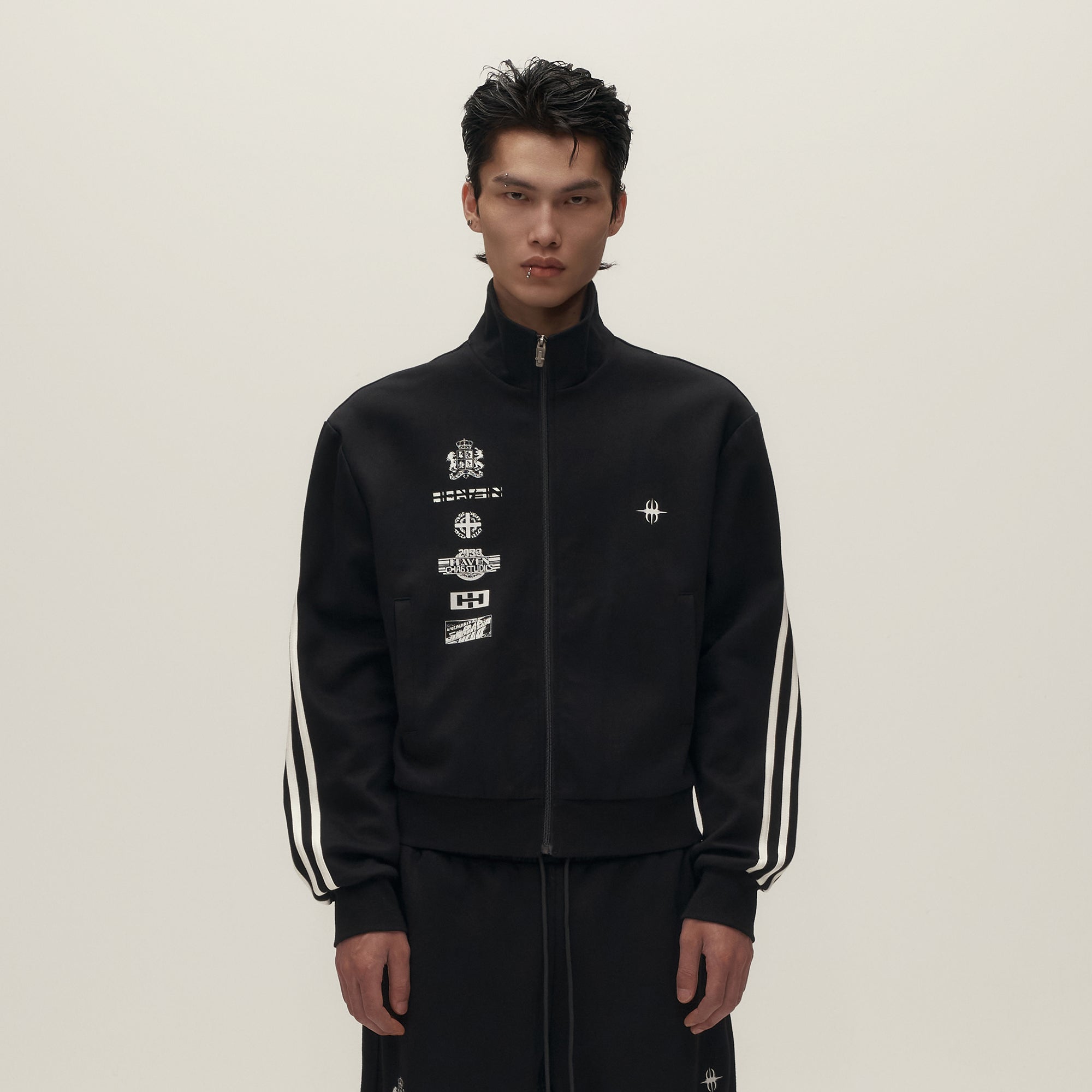 SAVAGEGROWTHWORLD Side Striped Graphic Track Jacket