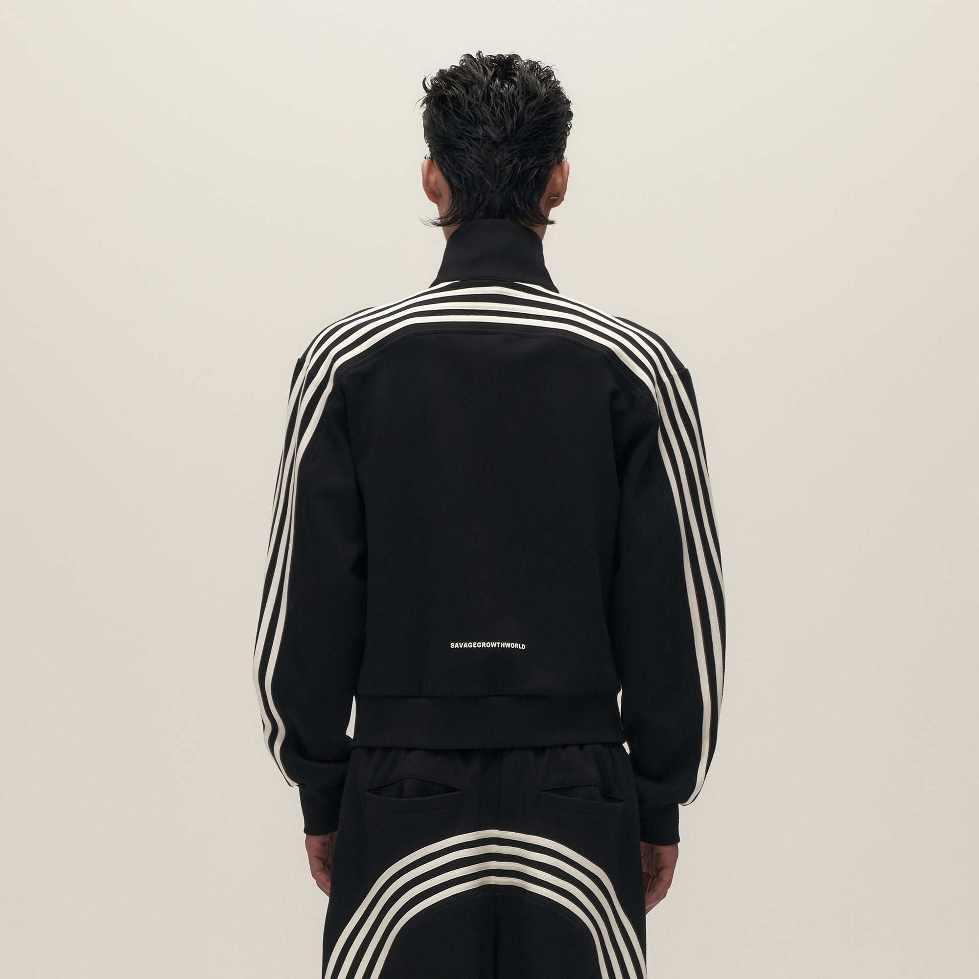 SAVAGEGROWTHWORLD Side Striped Graphic Track Jacket