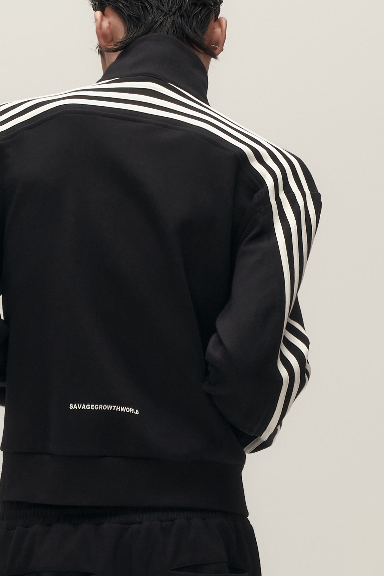SAVAGEGROWTHWORLD Side Striped Graphic Track Jacket, premium urban and streetwear designers apparel on PROJECTISR.com, SAVAGEGROWTHWORLD