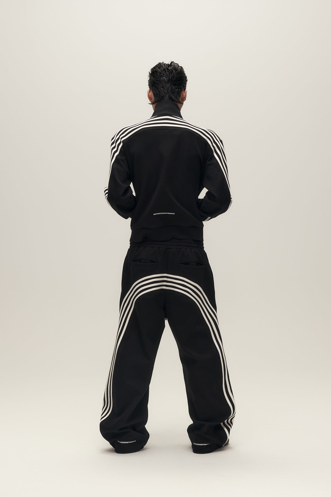 SAVAGEGROWTHWORLD Side Striped Graphic Track Jacket, premium urban and streetwear designers apparel on PROJECTISR.com, SAVAGEGROWTHWORLD