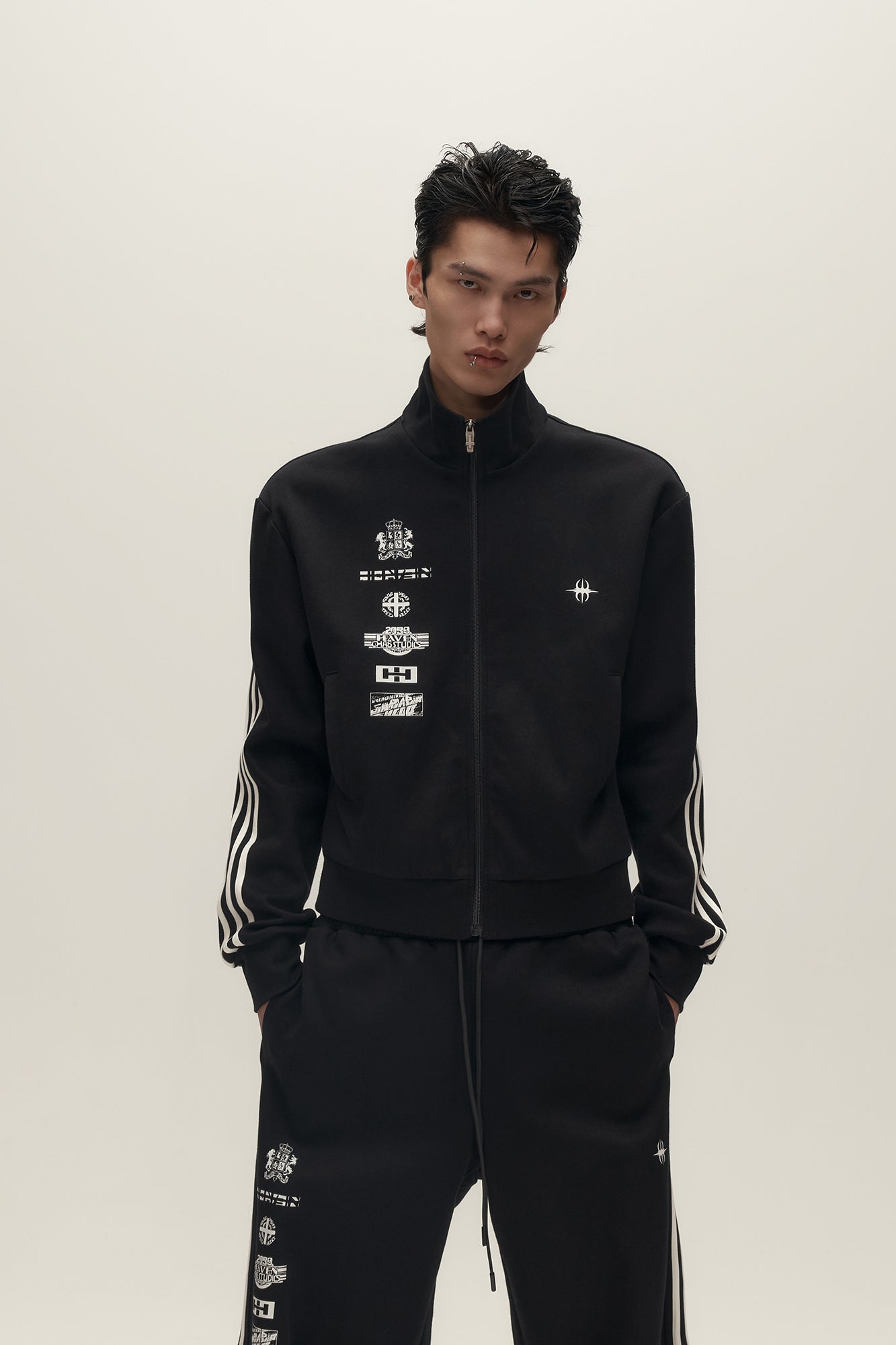 SAVAGEGROWTHWORLD Side Striped Graphic Track Jacket, premium urban and streetwear designers apparel on PROJECTISR.com, SAVAGEGROWTHWORLD