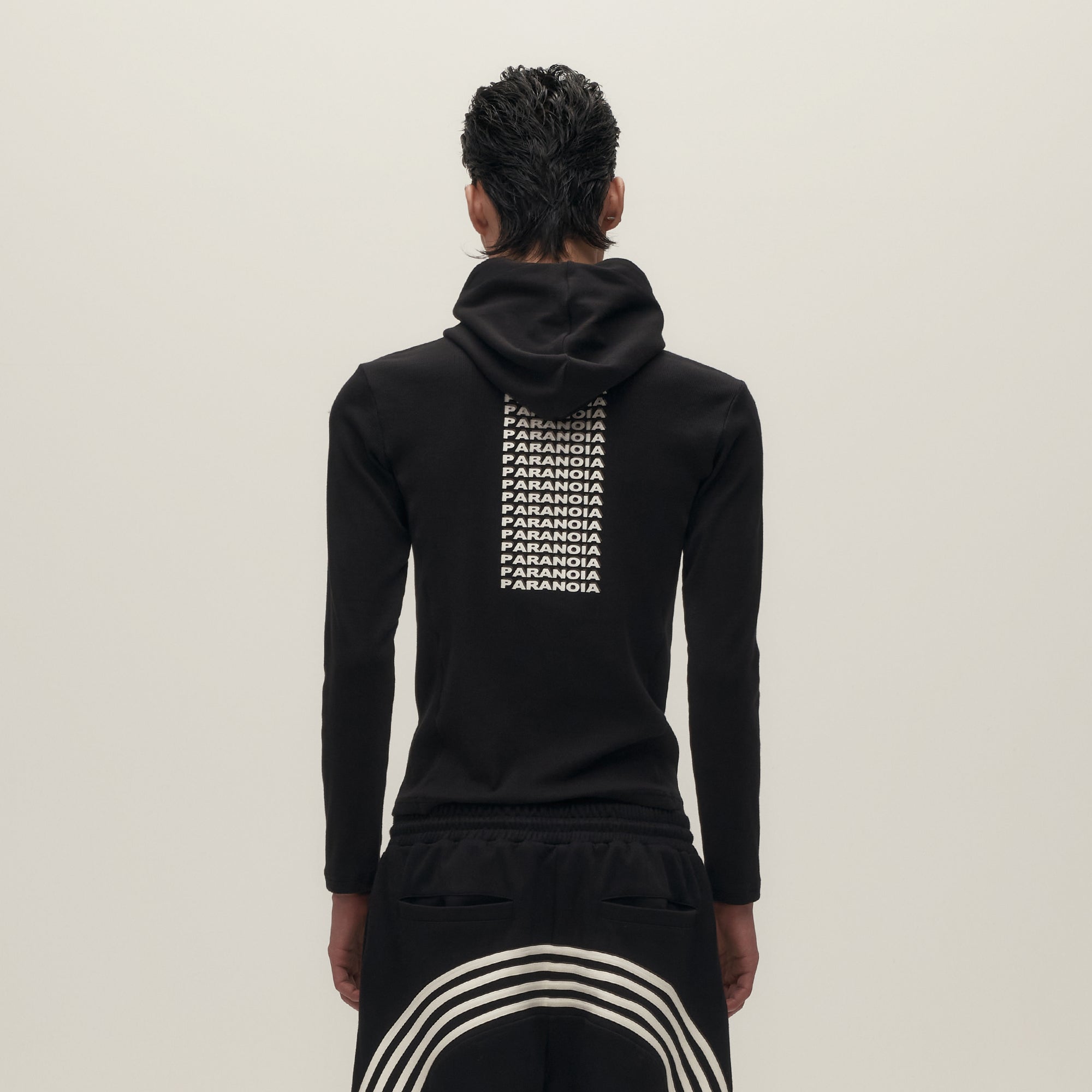 SAVAGEGROWTHWORLD Paranoia Graphic Balaclava Slim Hoodie