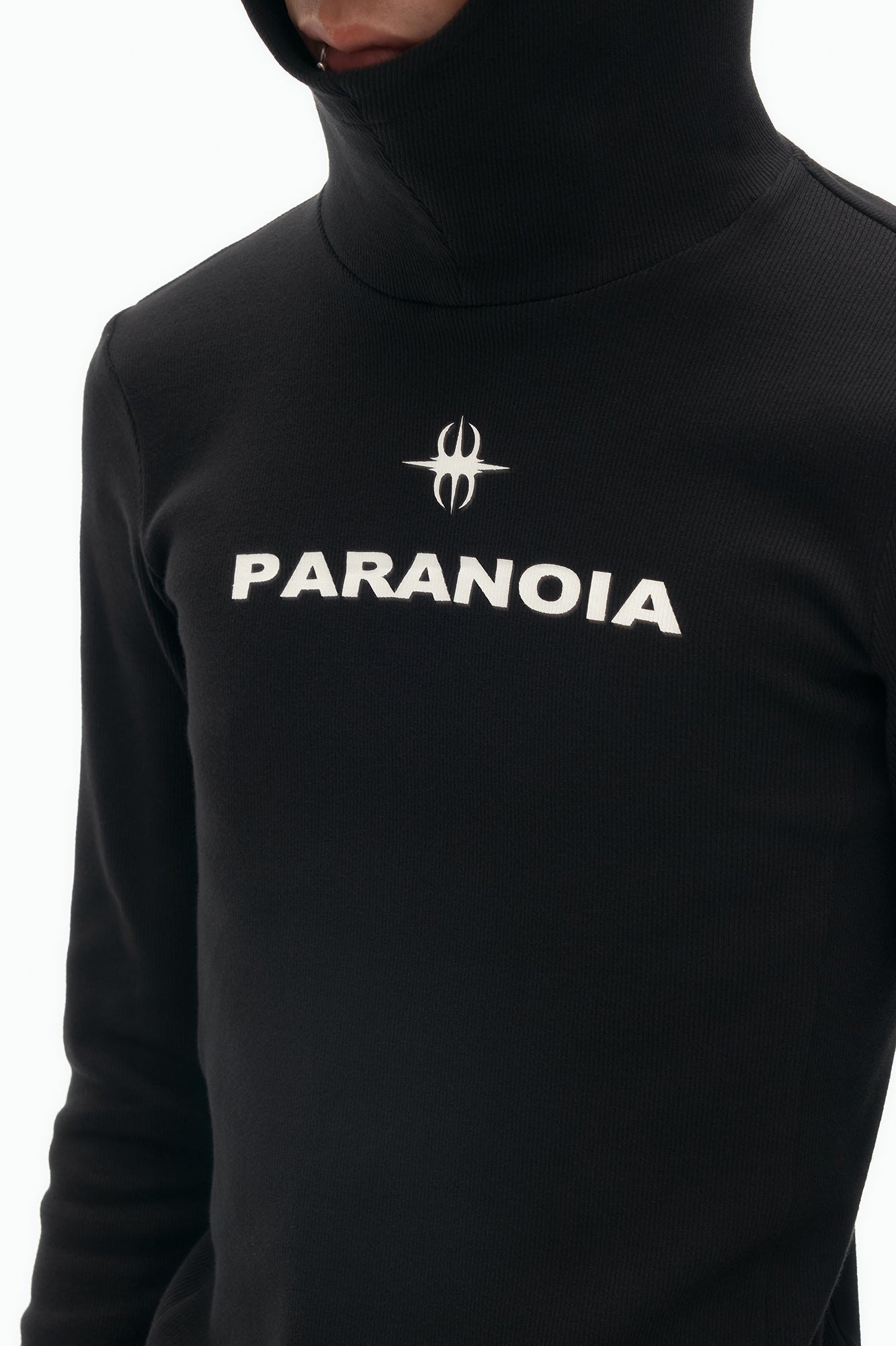 SAVAGEGROWTHWORLD Paranoia Graphic Balaclava Slim Hoodie, premium urban and streetwear designers apparel on PROJECTISR.com, SAVAGEGROWTHWORLD