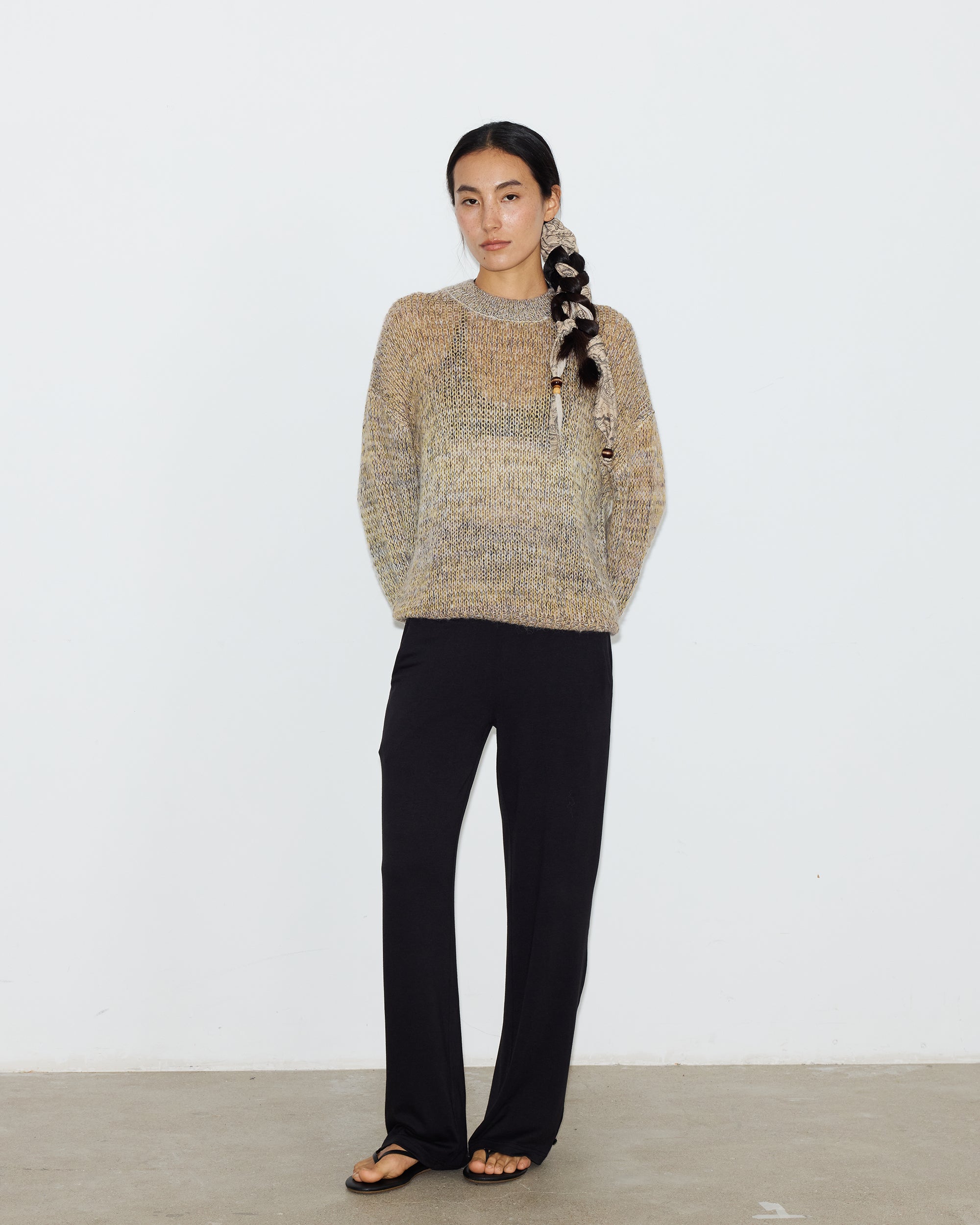 PCLA Gradient Open-Knit Oversized Sweater