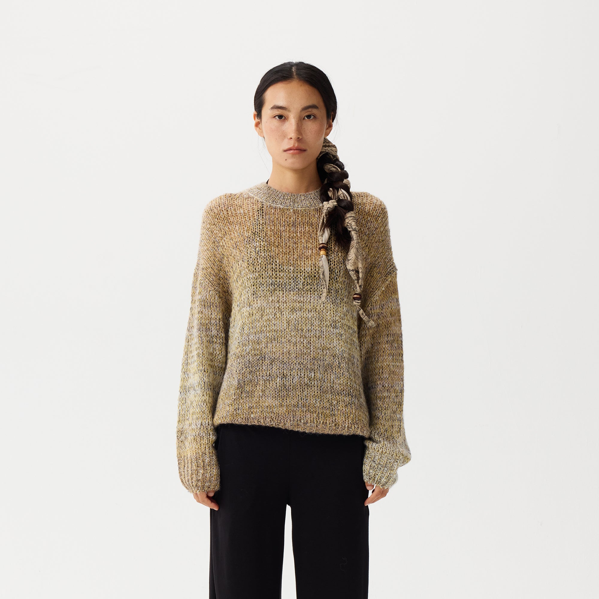 PCLA Gradient Open-Knit Oversized Sweater