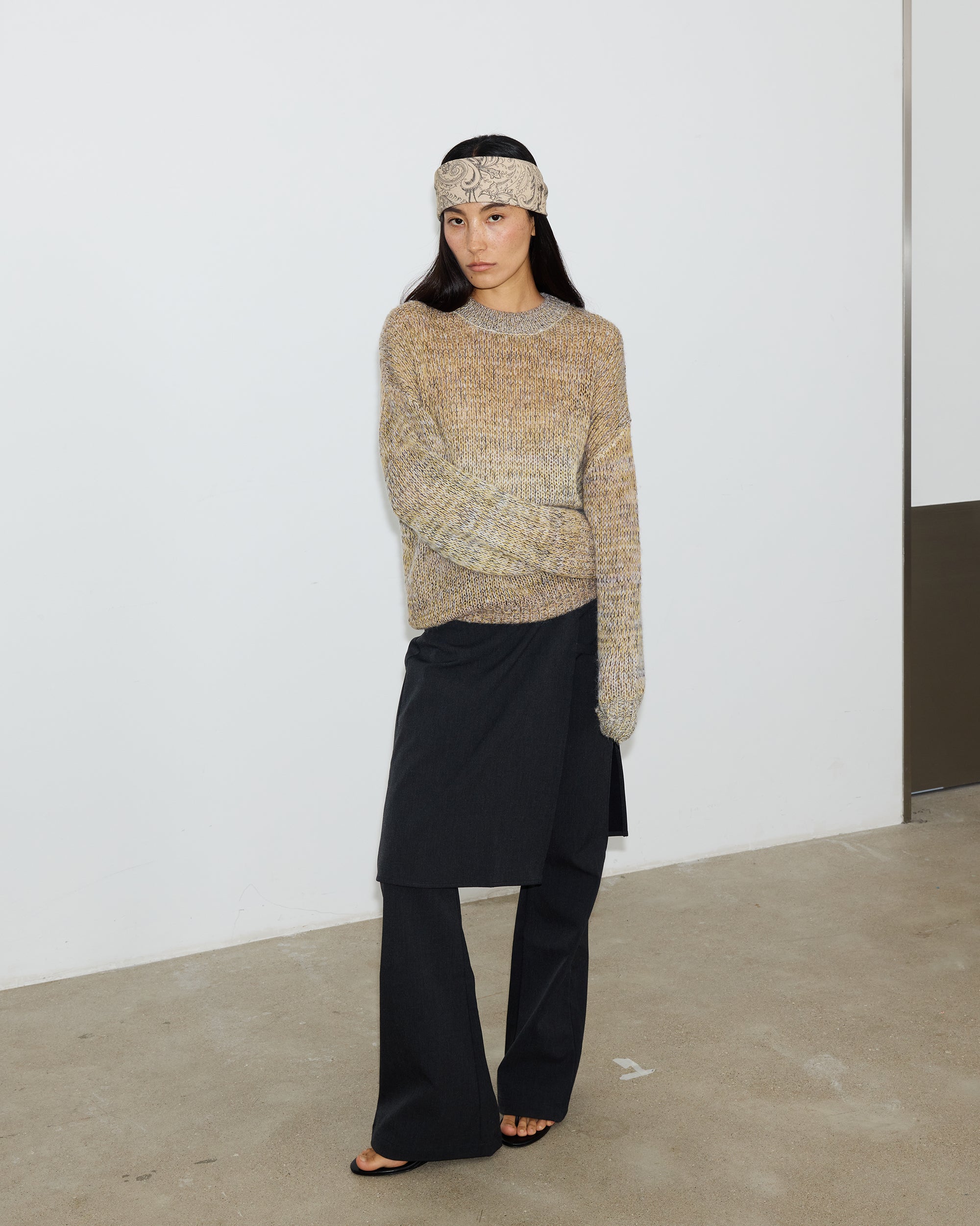 PCLA Gradient Open-Knit Oversized Sweater