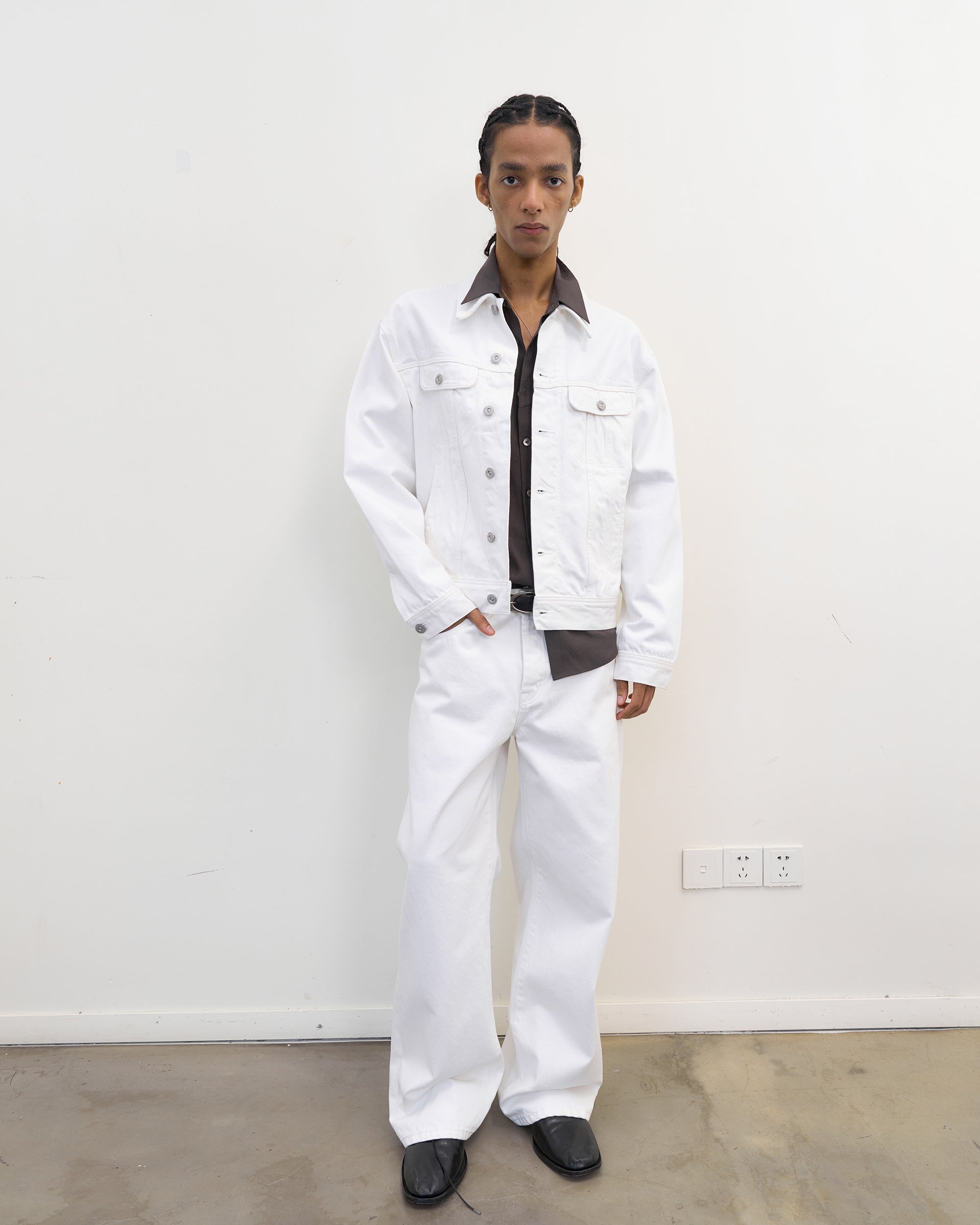 NEVERSEEZ Narrow-Selvedge Straight-Leg Jeans