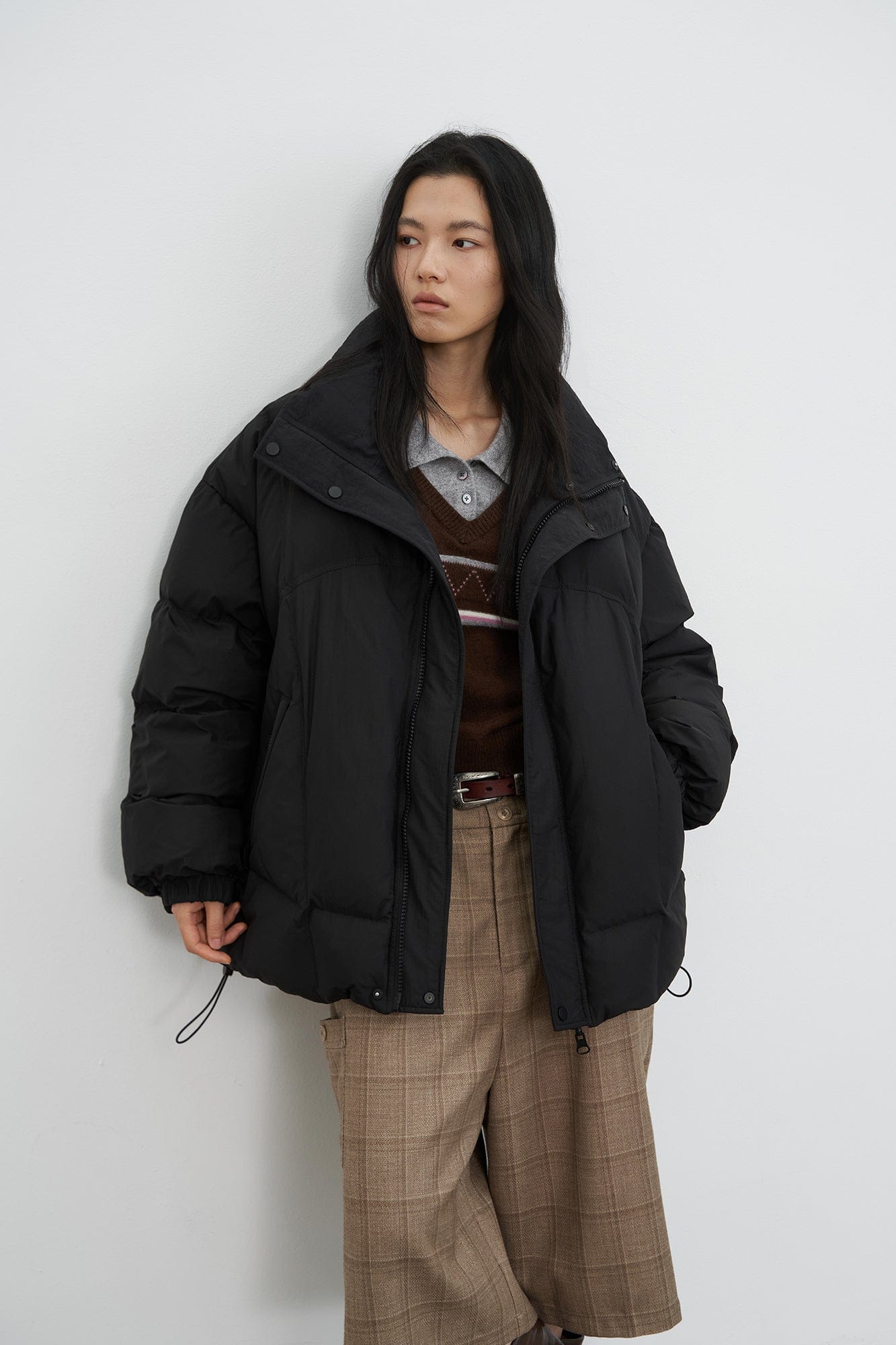SAME FLOW Reversible Cropped Down Jacket