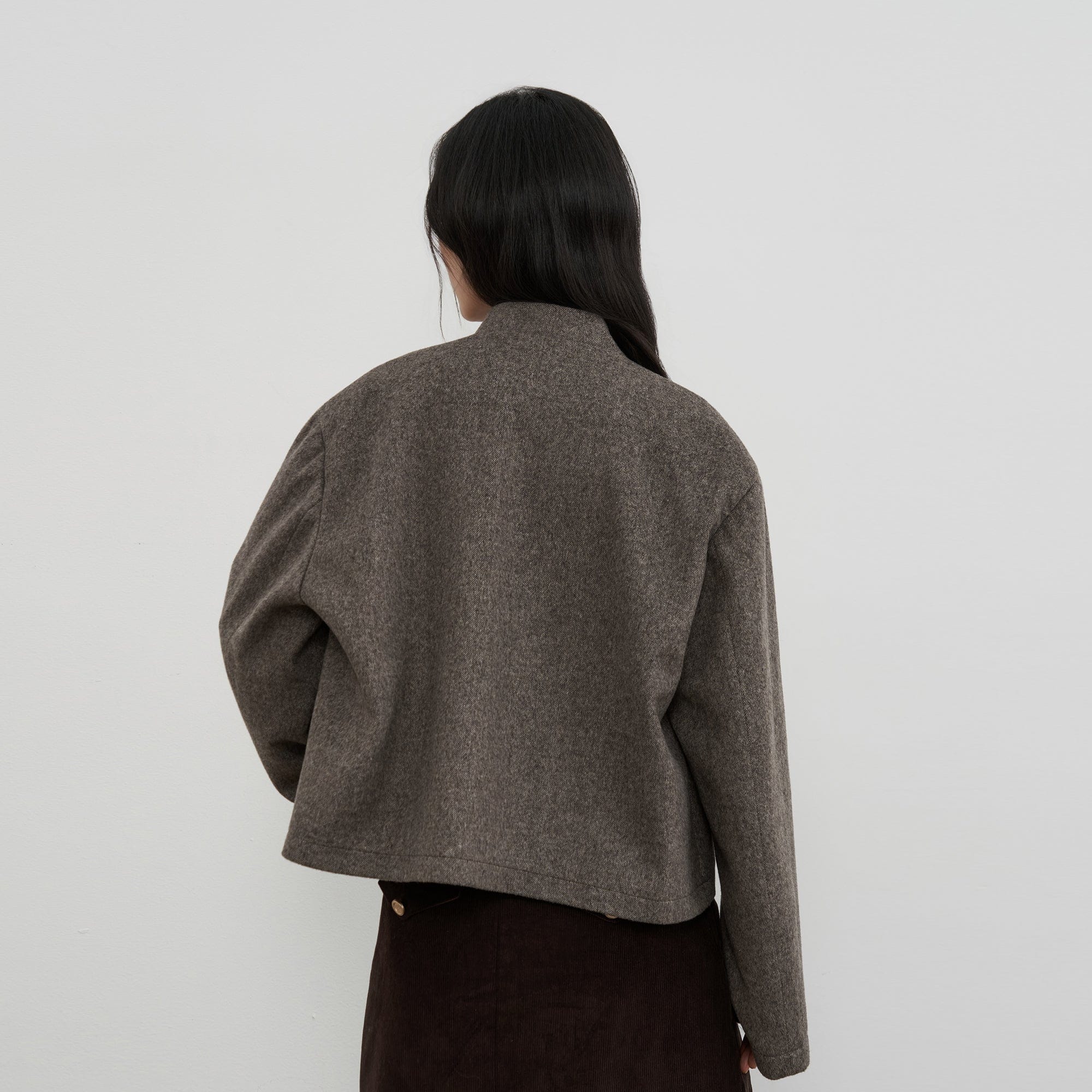 SAME FLOW Retro Woolen Layered Jacket