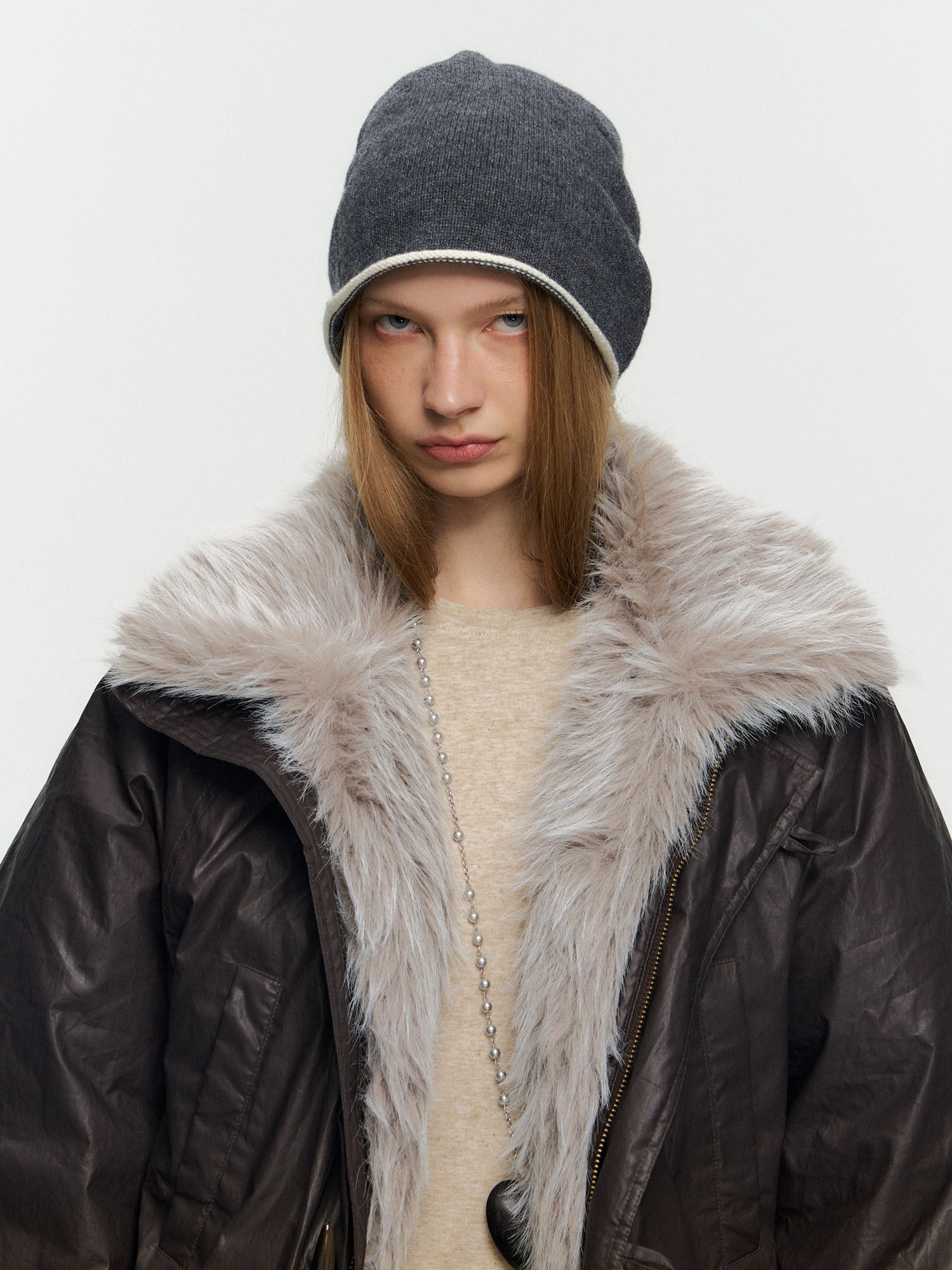 10AMSOTIIIIIIRED Detachable Faux Fur Collar Cinched-Waist Down Parka