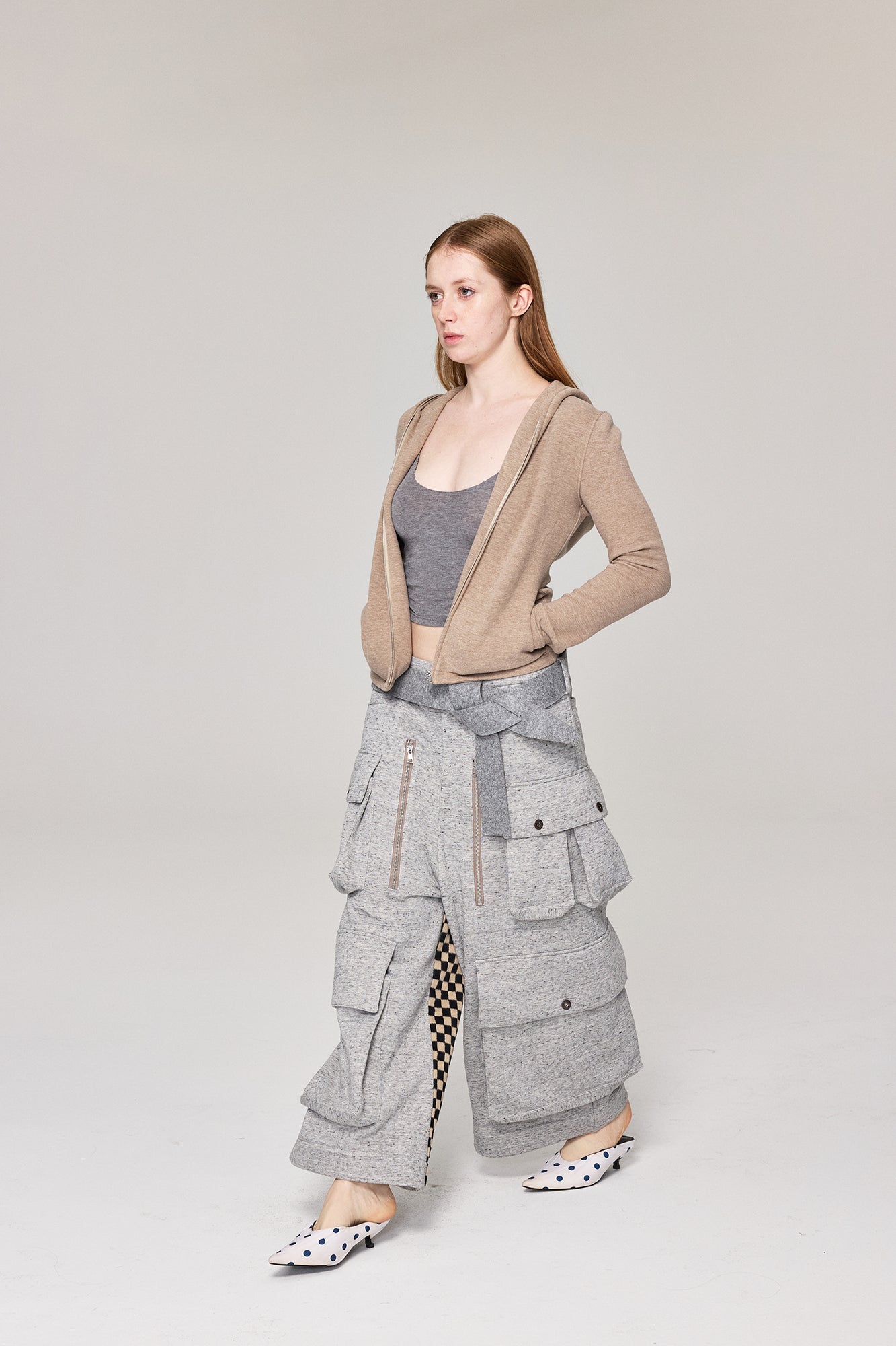 VERSION9 Wide Tie Wool-Blend Belt