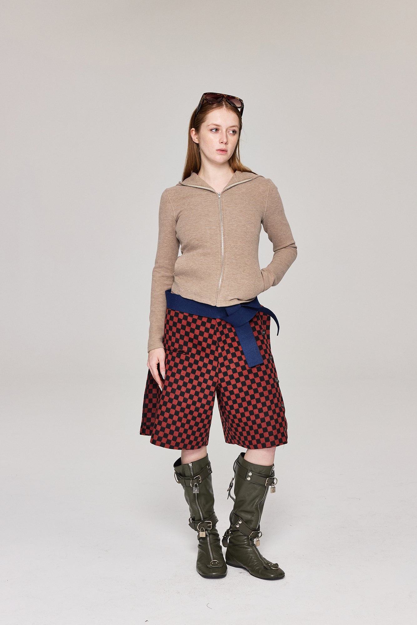 VERSION9 Wide Tie Wool-Blend Belt