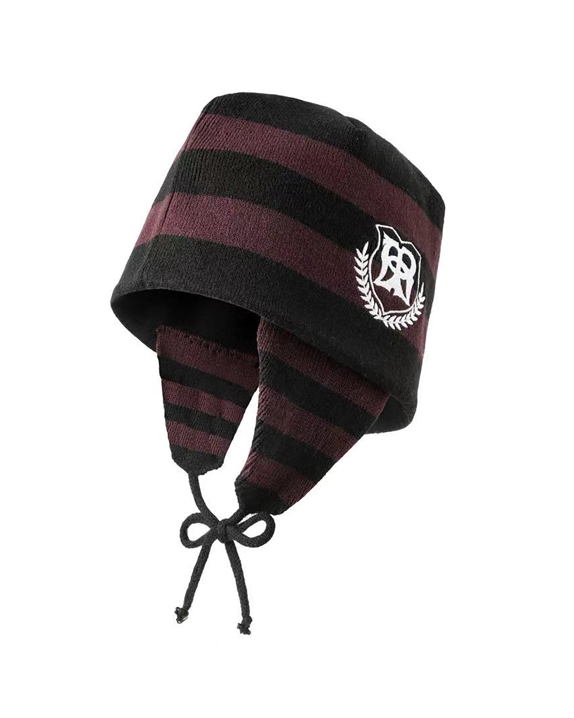 OINIMI Nautical Jacquard Stripe Knit Flight Cap