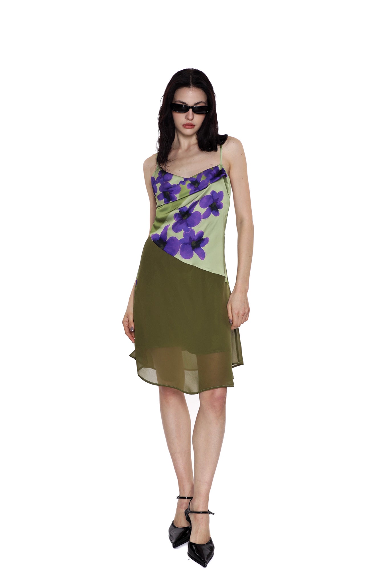 SCARLET SAGE Spliced Open-Back Tie Dress
