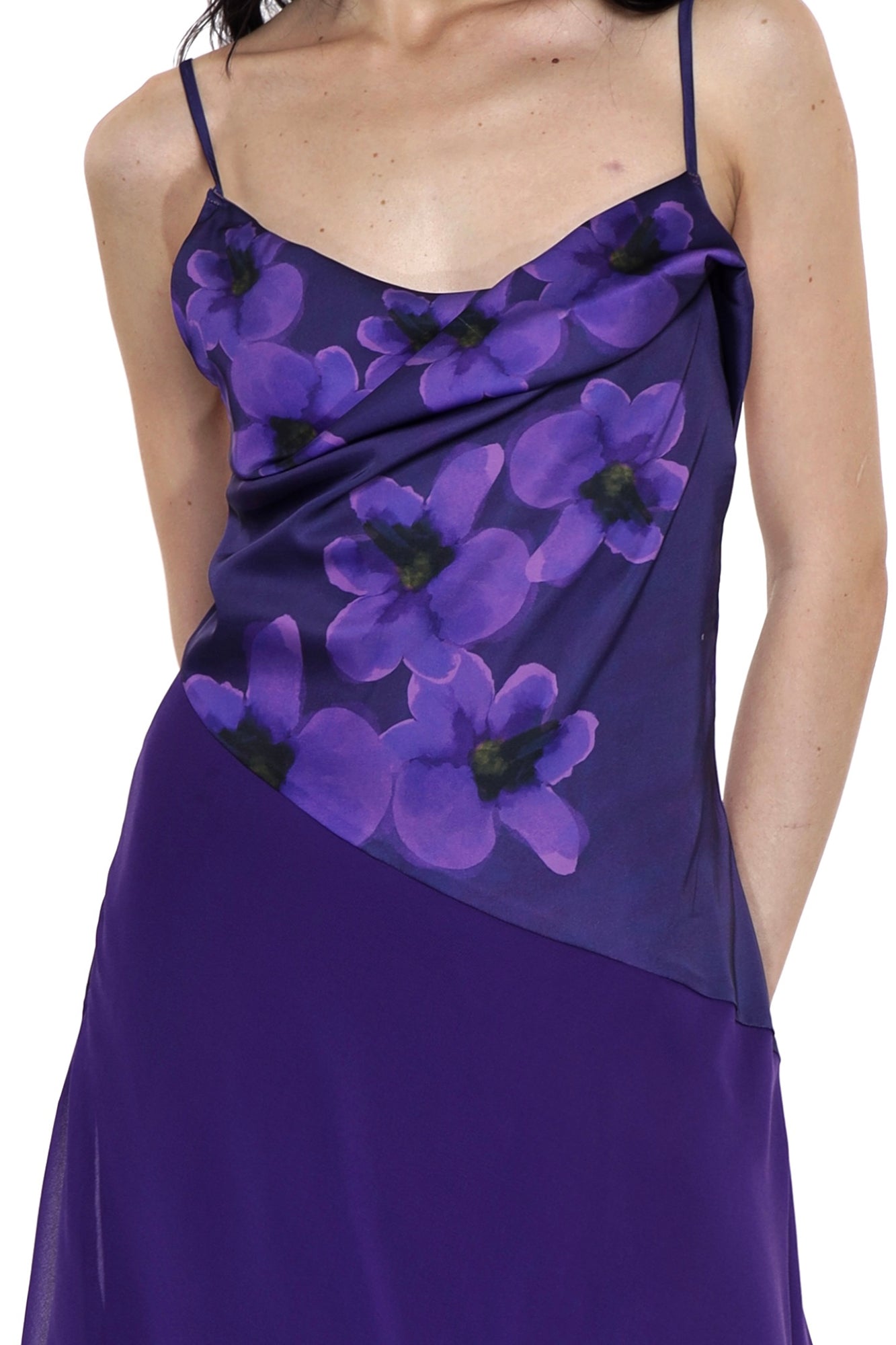 SCARLET SAGE Spliced Open-Back Tie Dress