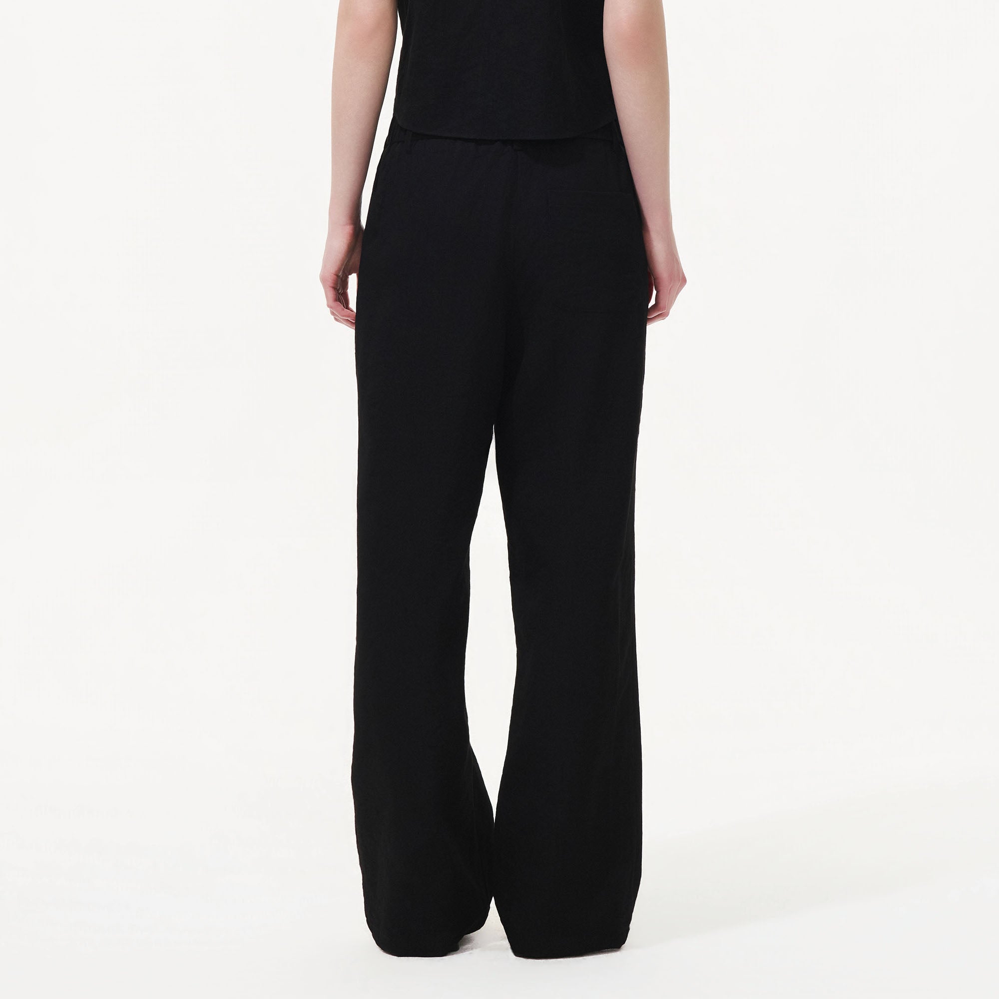 ARTIFICIAL WORLD Draped Drawstring Wide-Leg Pants