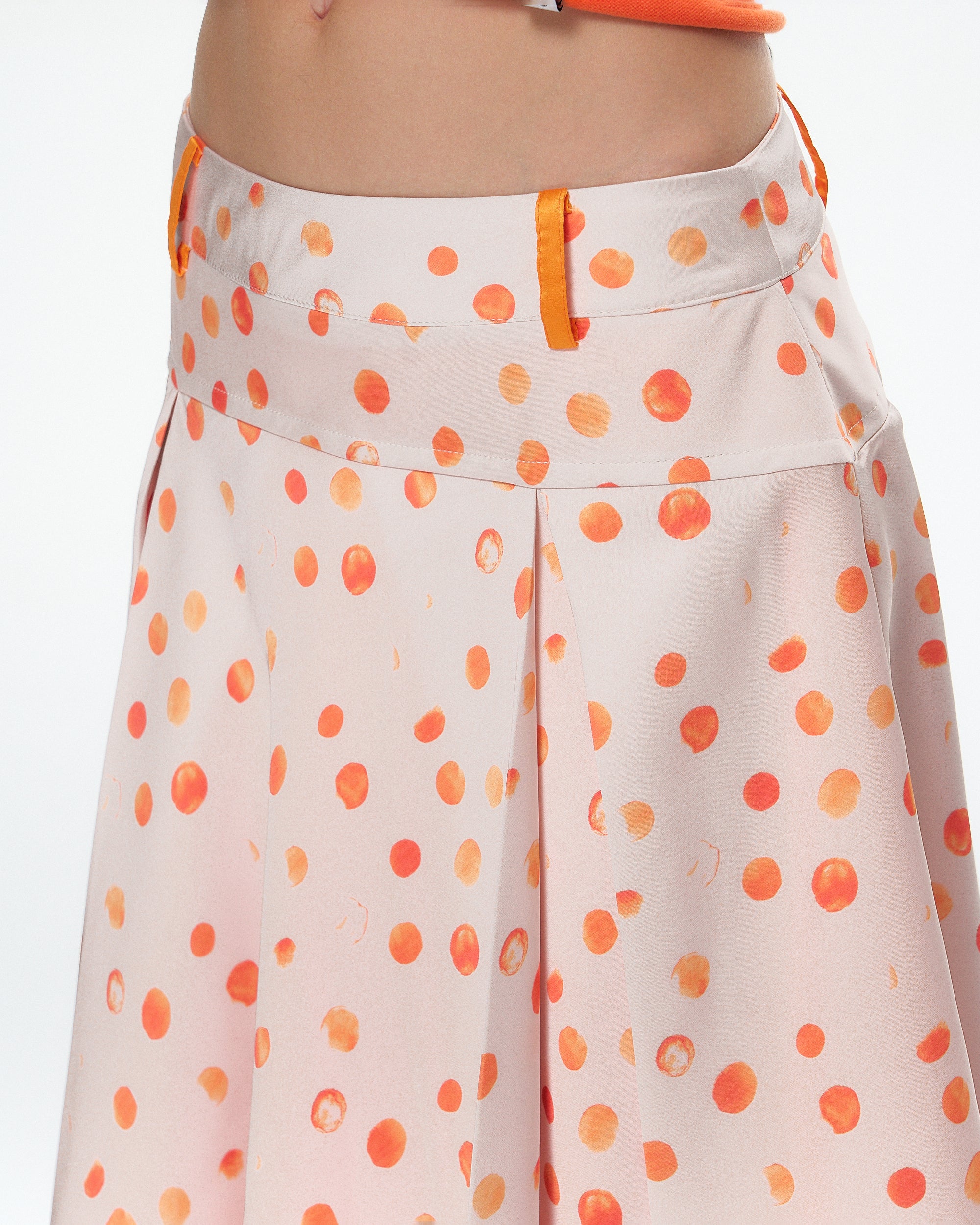 10AMSOTIIIIIIRED Polka Dot Double-Layer Midi Skirt