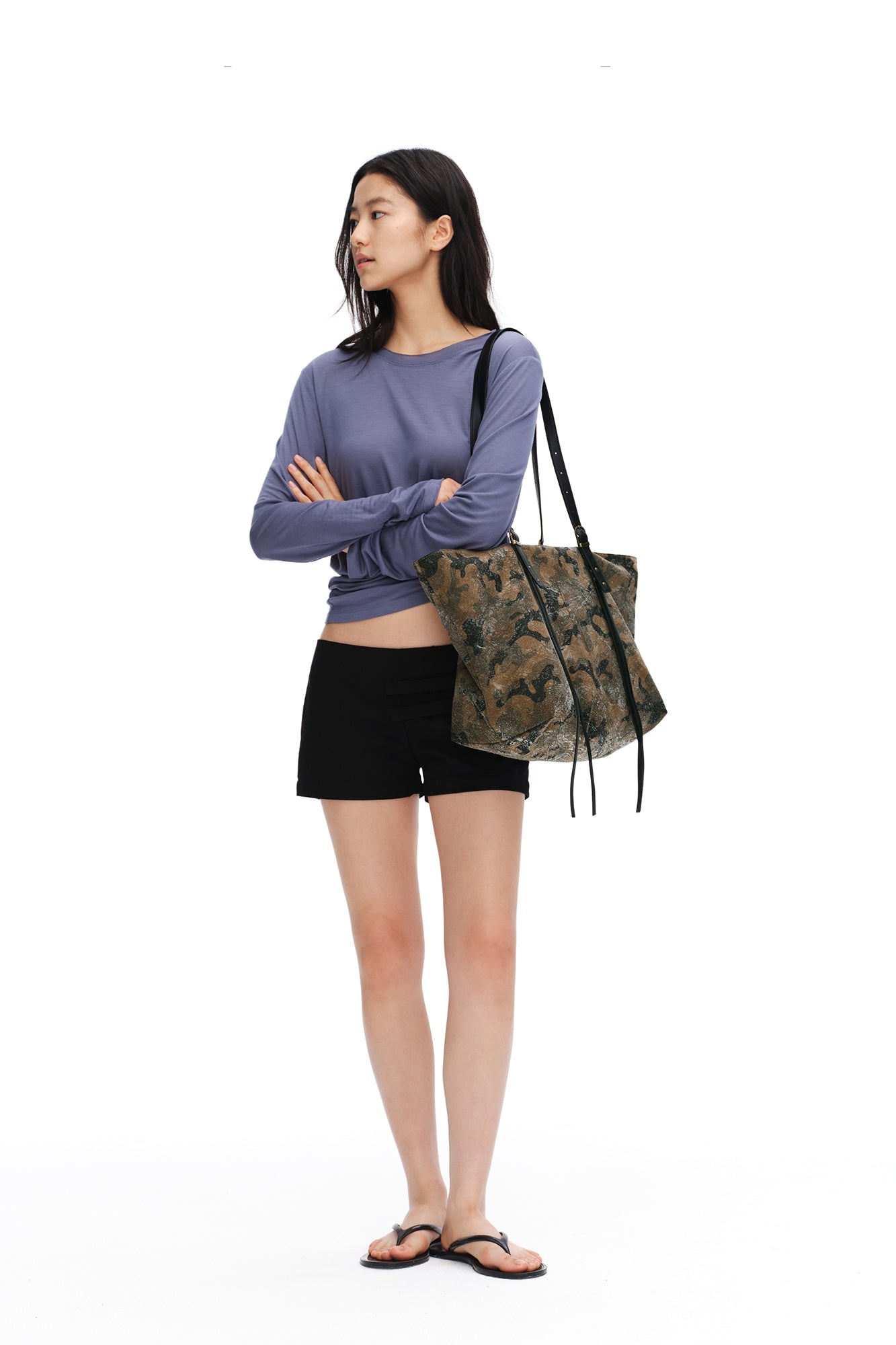OINIMI Aged Camo Tote Shoulder Bag